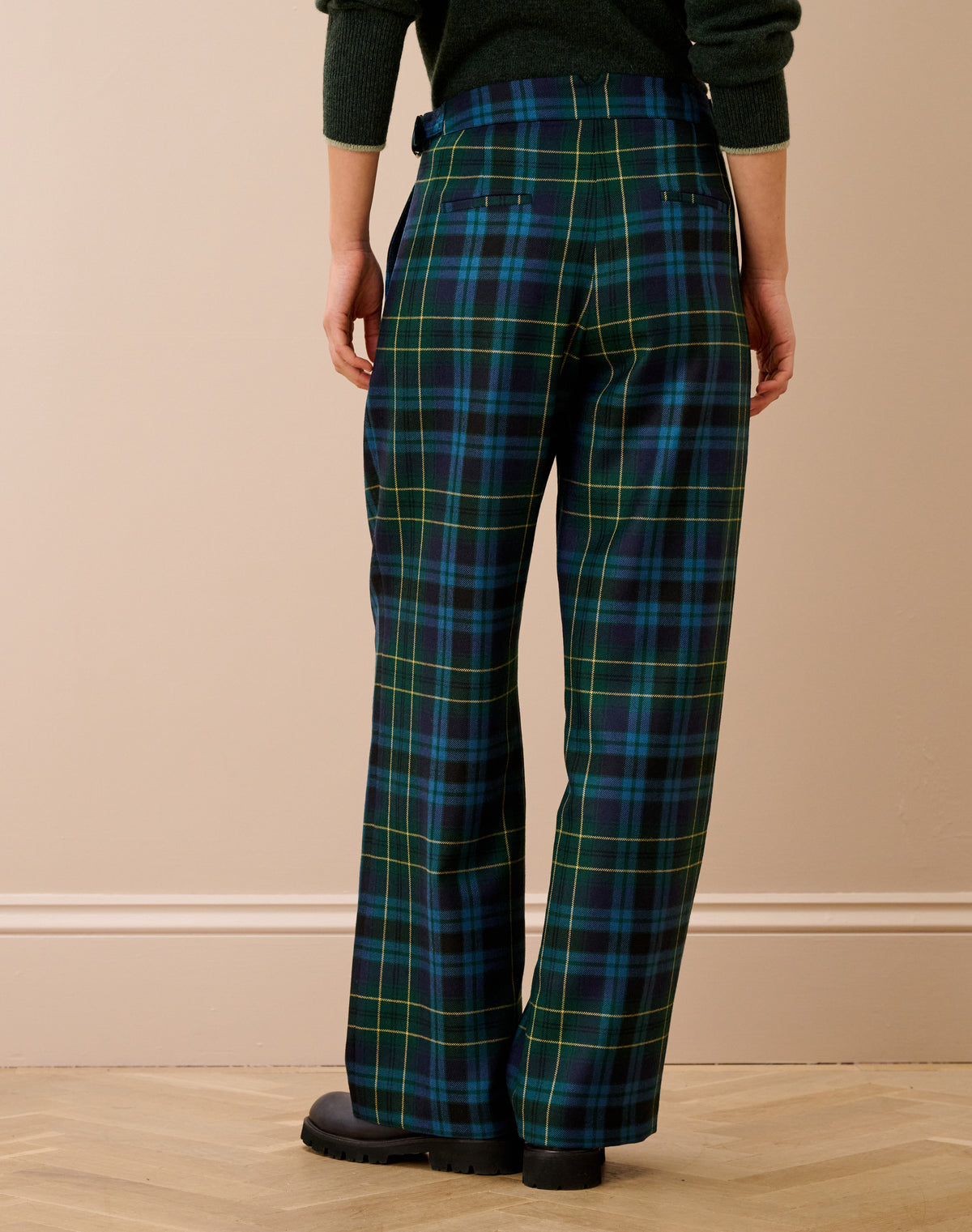 Plaid Wool Trousers