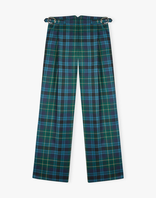 Plaid Wool Trousers