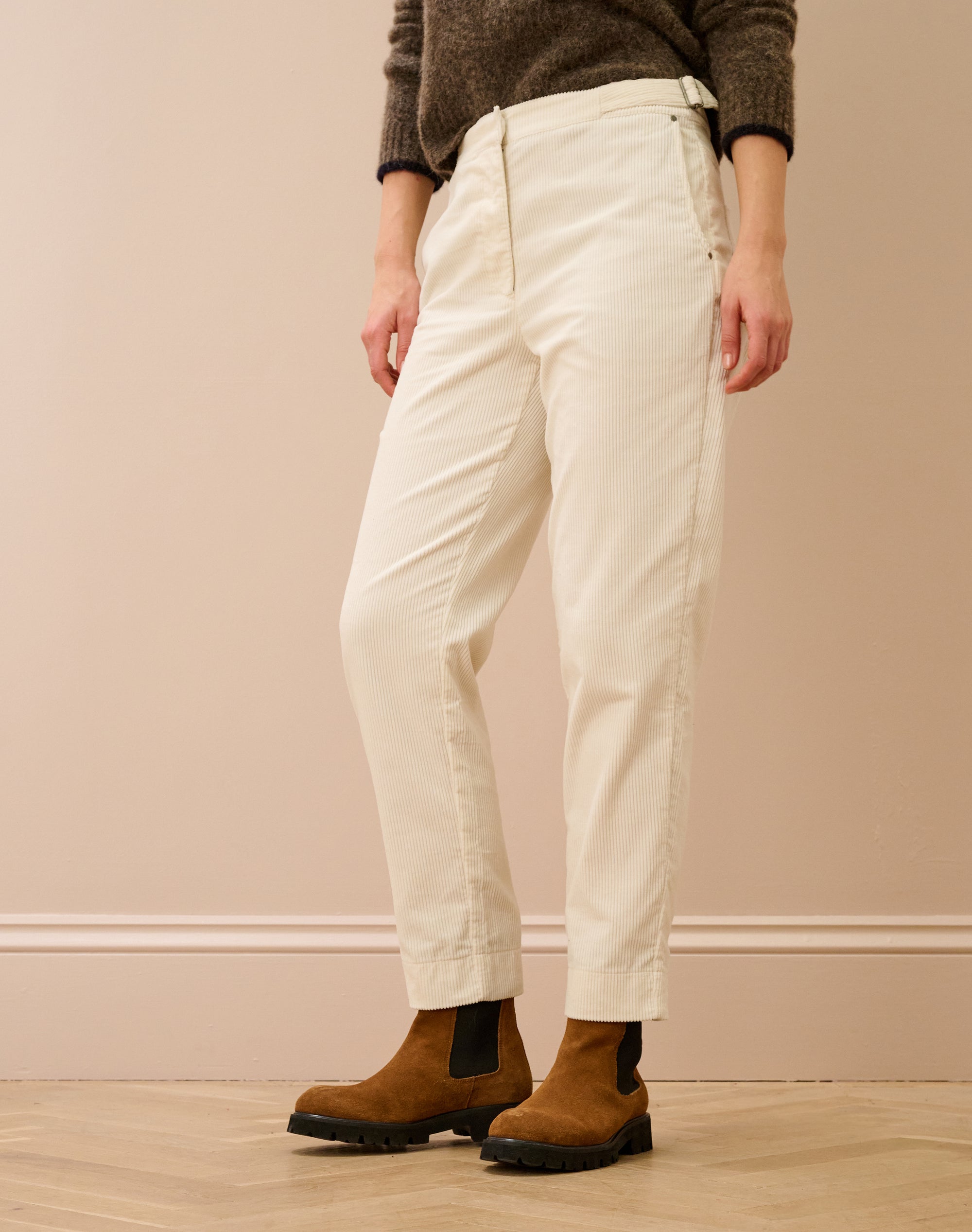 Organic Corduroy Tapered Leg Trousers