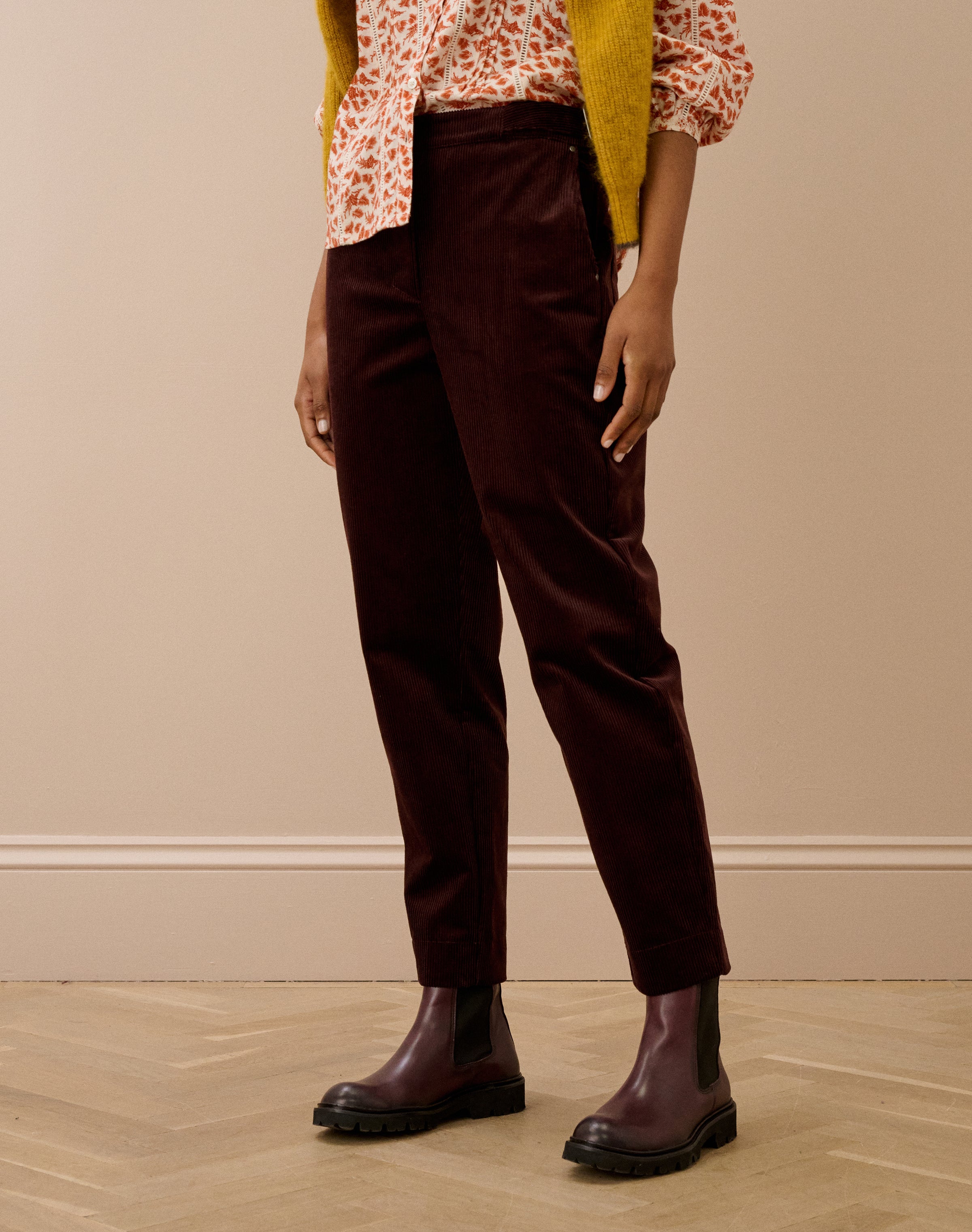 Organic Corduroy Tapered Leg Trousers