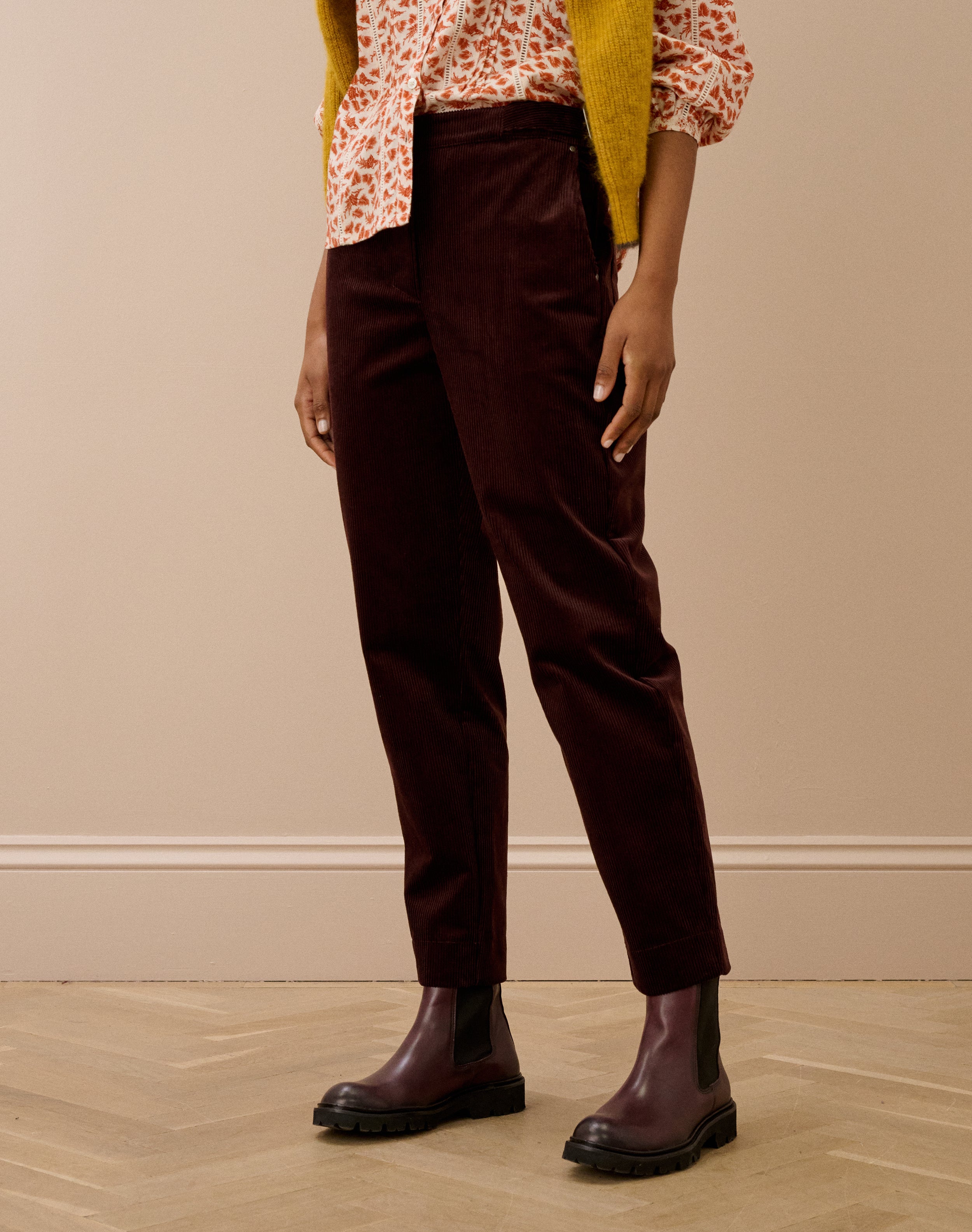 Organic Corduroy Tapered Leg Trousers