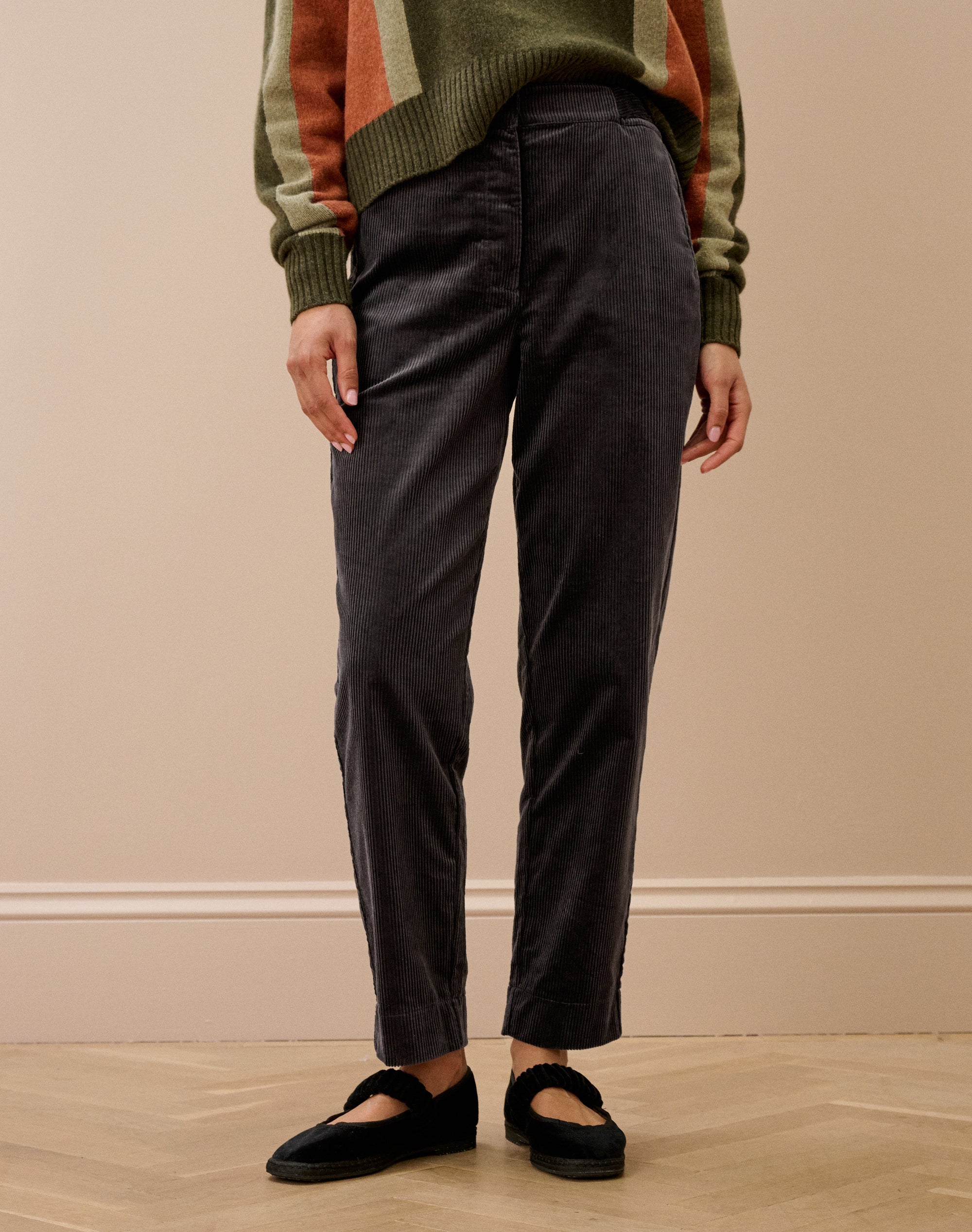 Organic Corduroy Tapered Leg Trousers