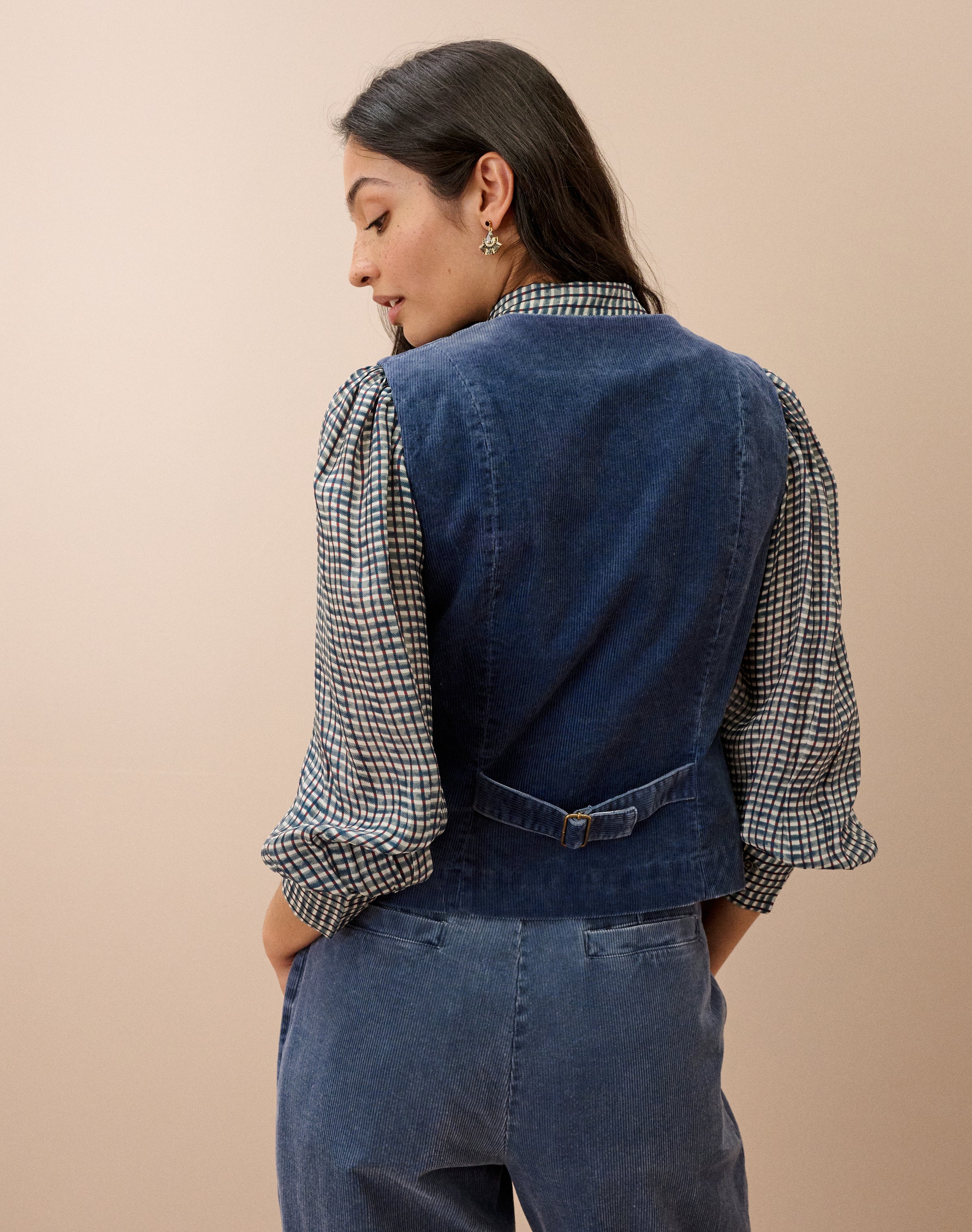 Laundered Organic Cord Waistcoat