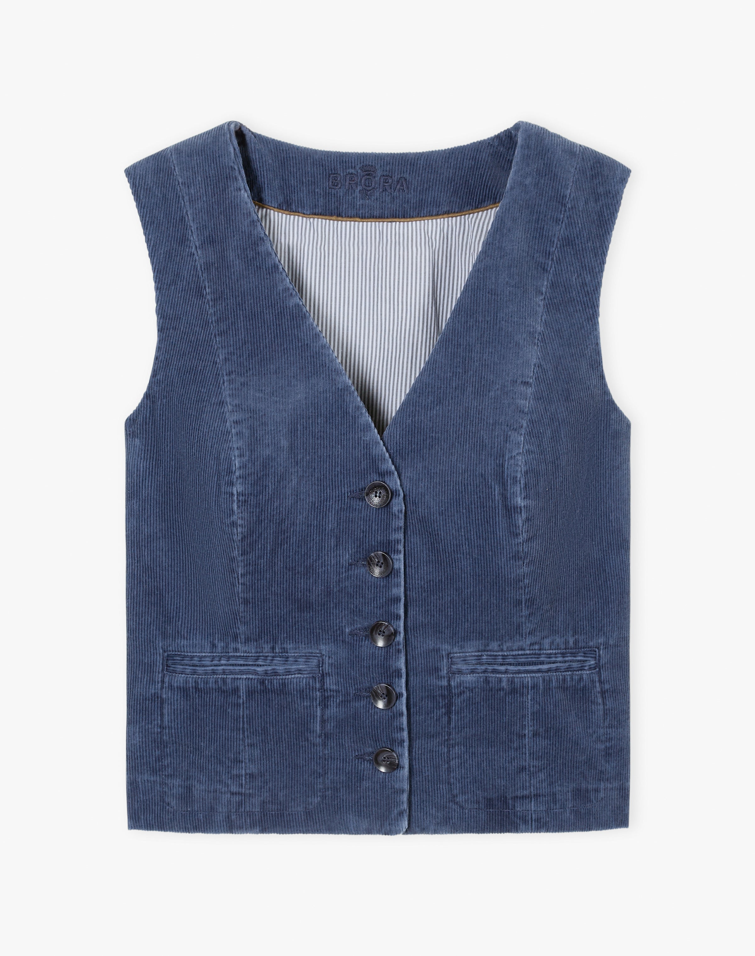 Laundered Organic Cord Waistcoat