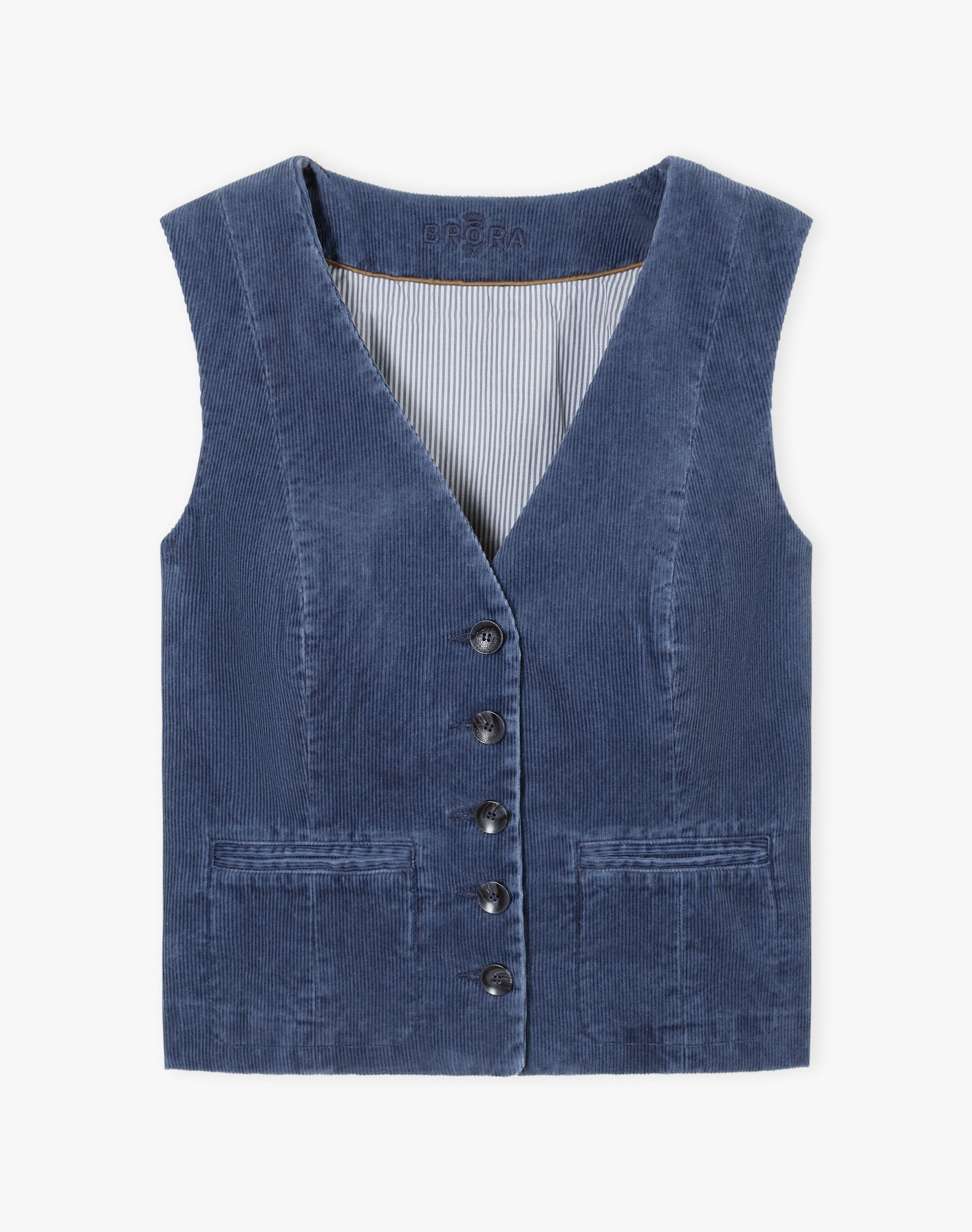 Laundered Organic Cord Waistcoat
