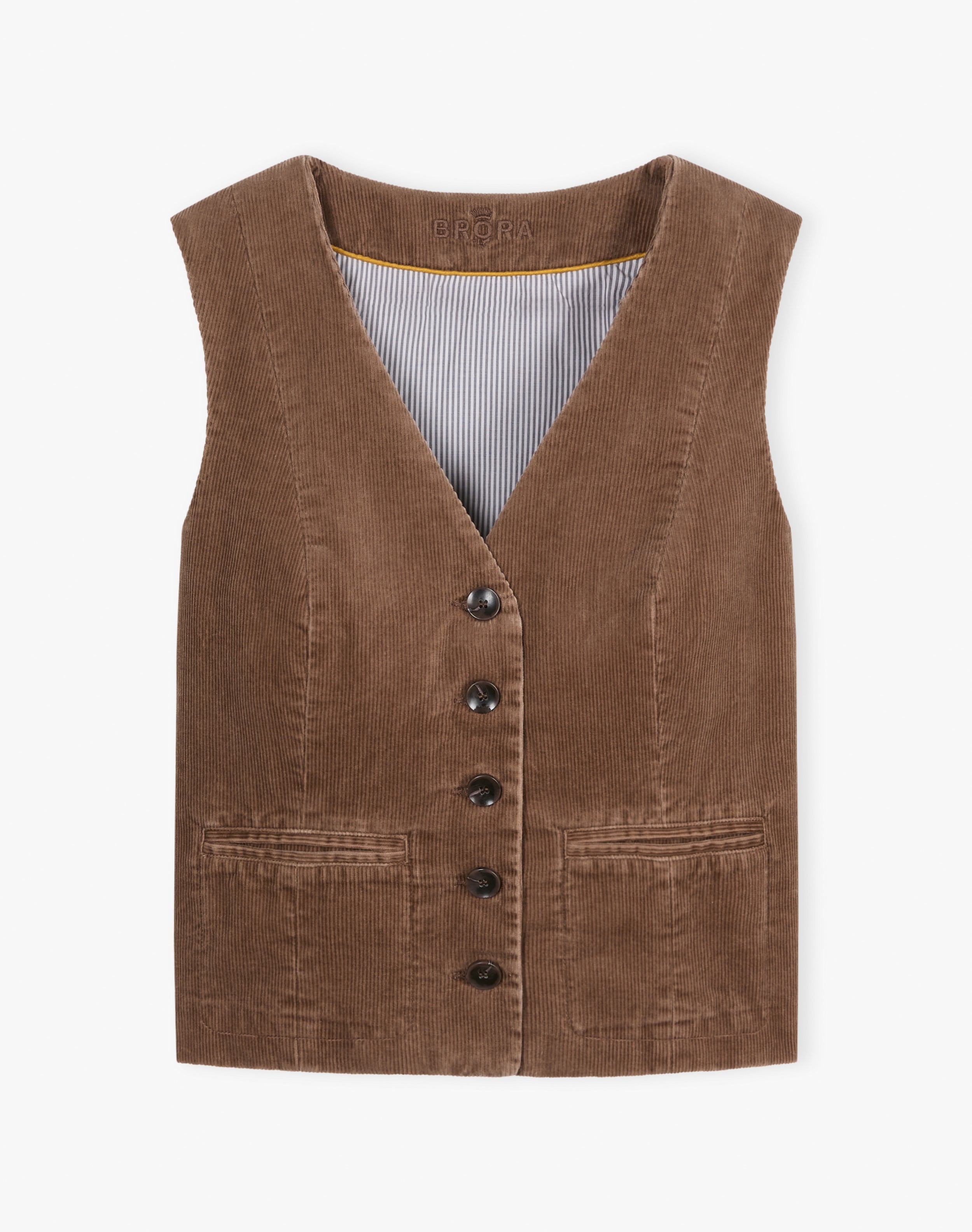 Laundered Organic Cord Waistcoat