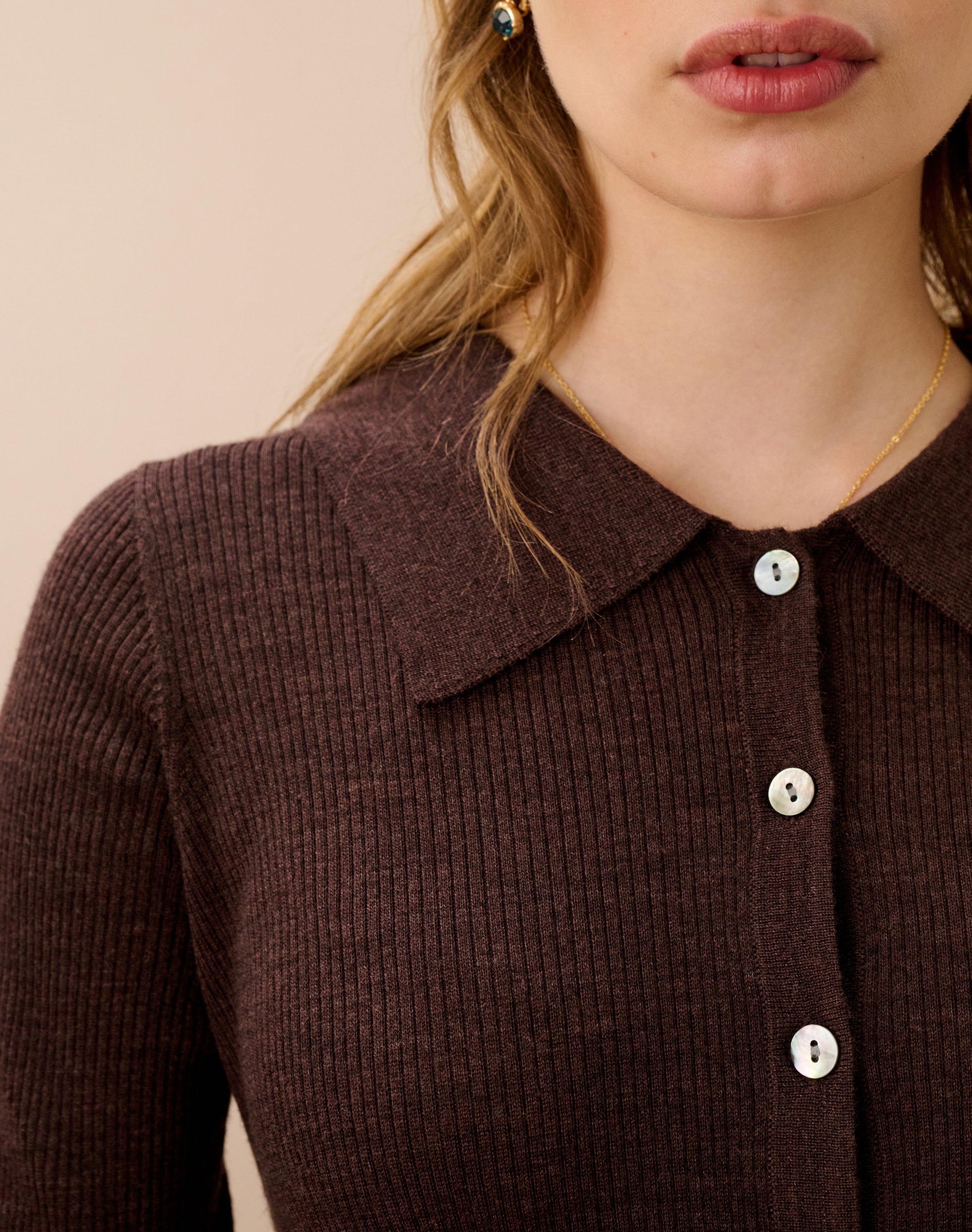Merino Ribbed Cardigan