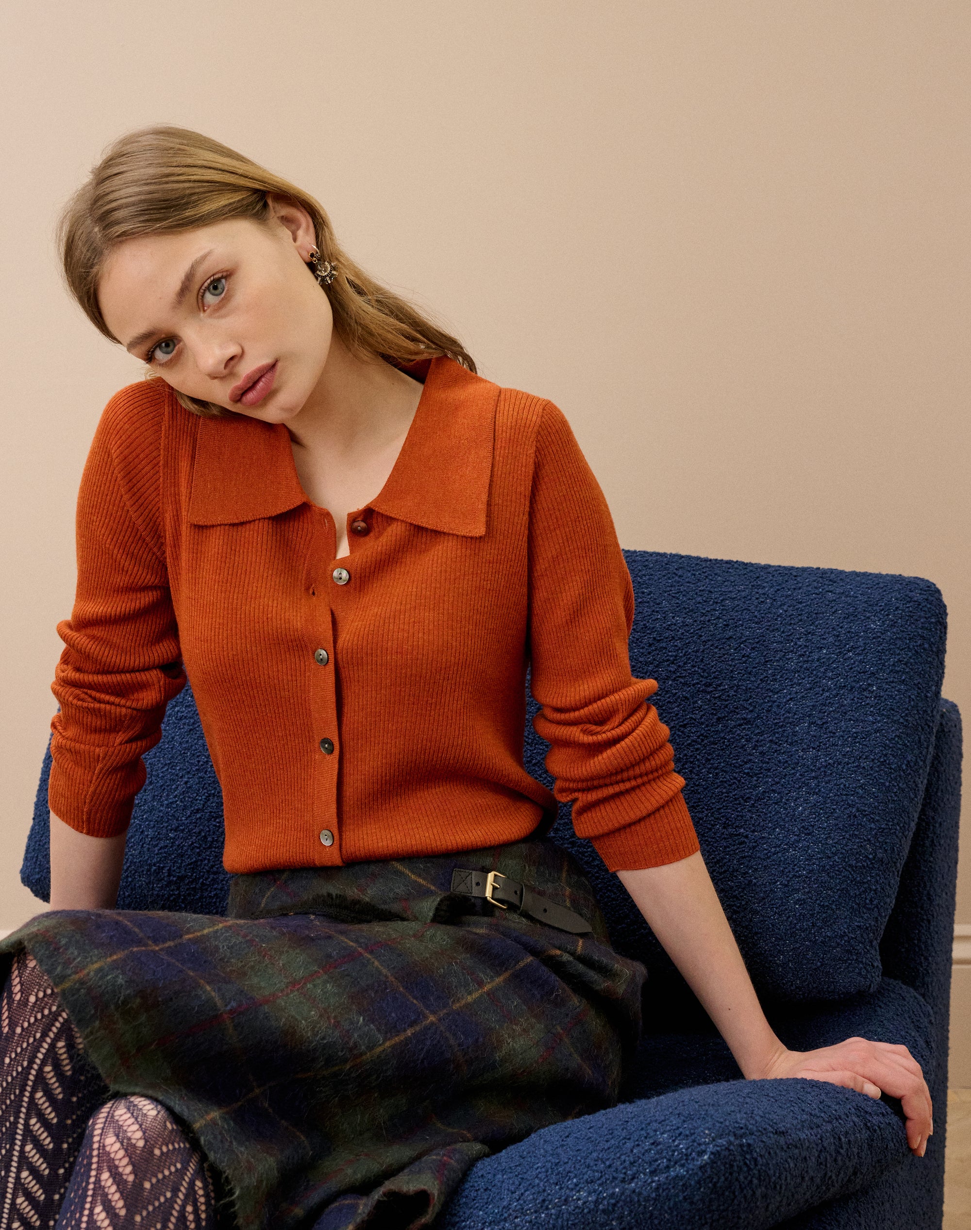 Merino Ribbed Cardigan