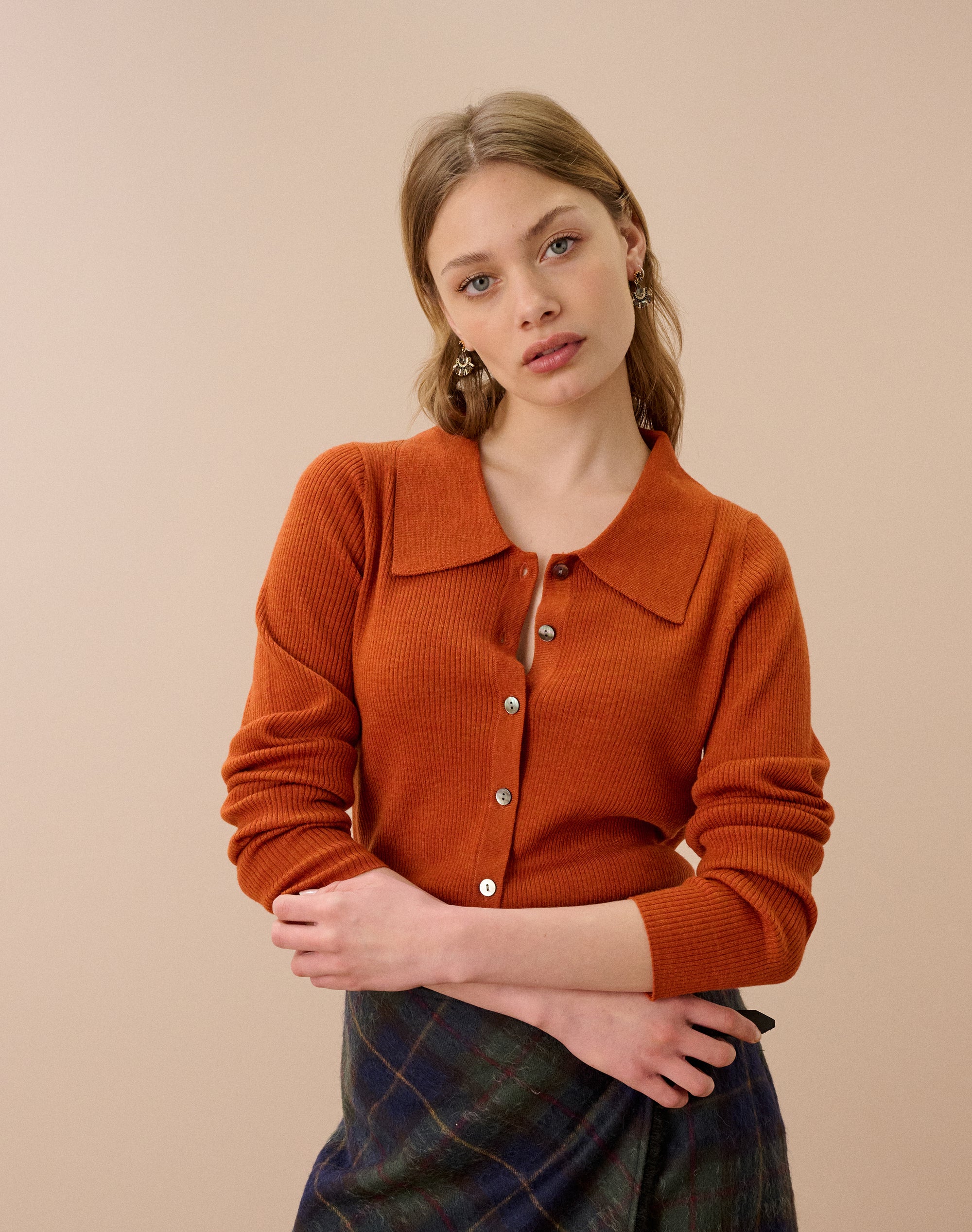 Merino Ribbed Cardigan
