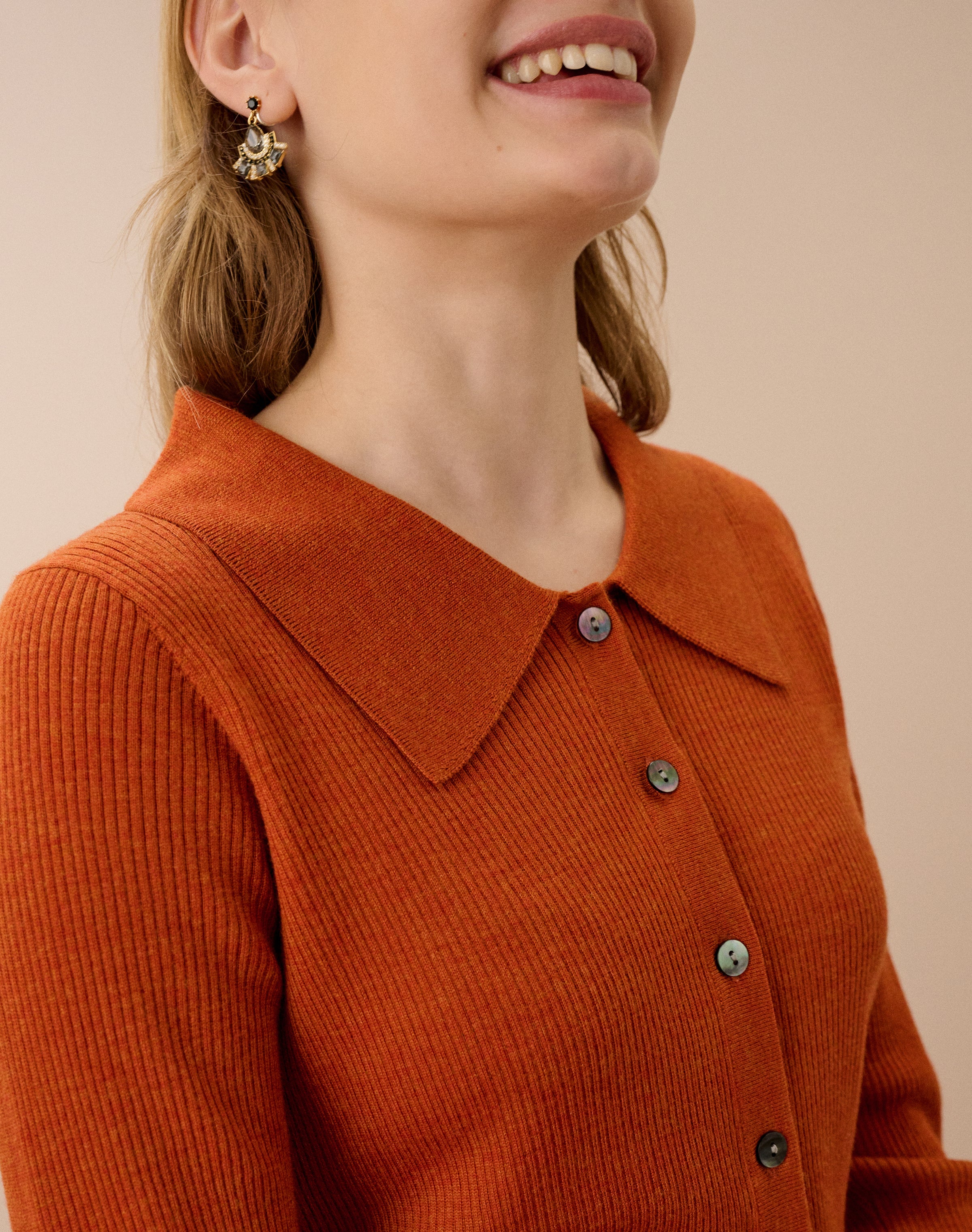 Merino Ribbed Cardigan