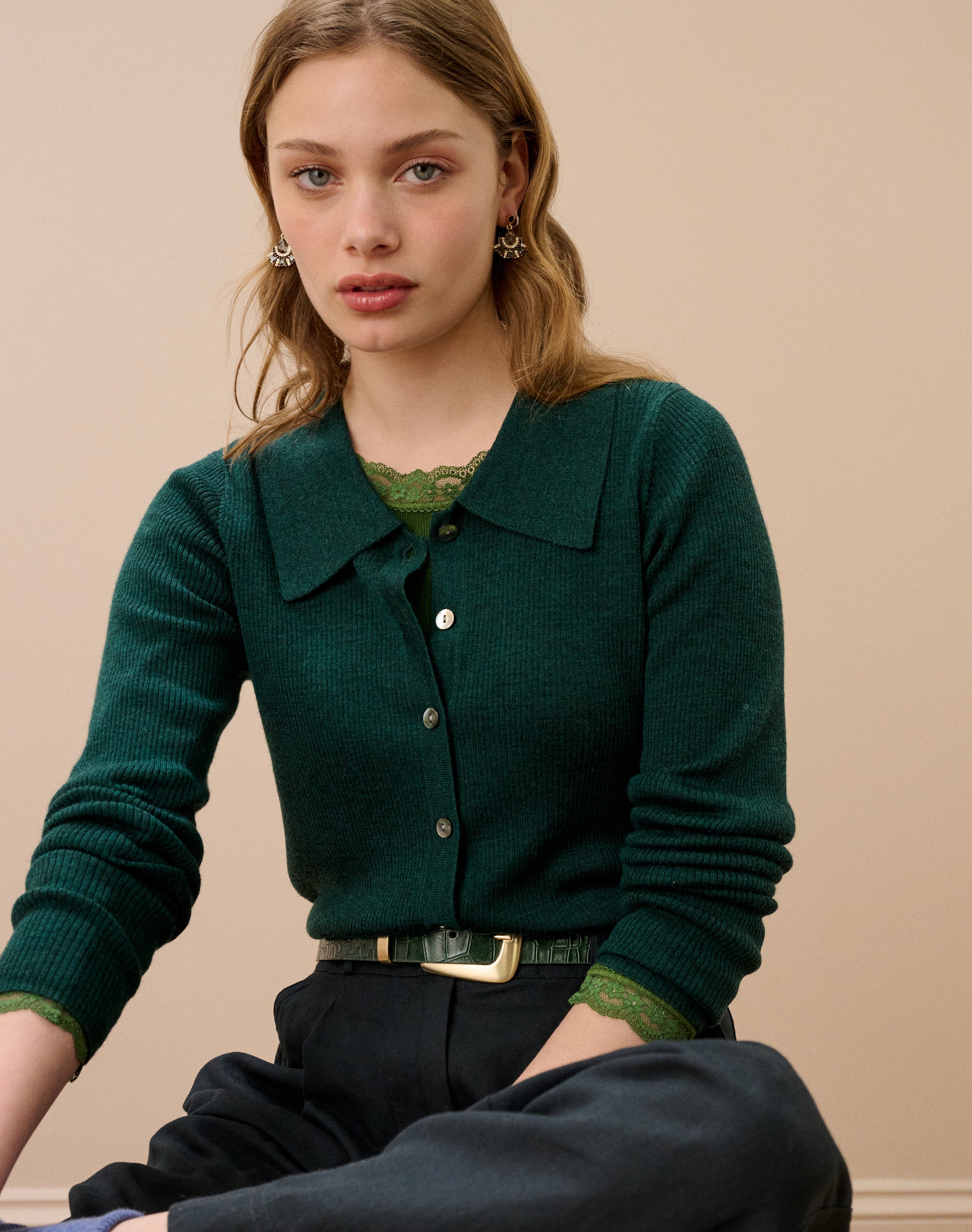 Merino Ribbed Cardigan