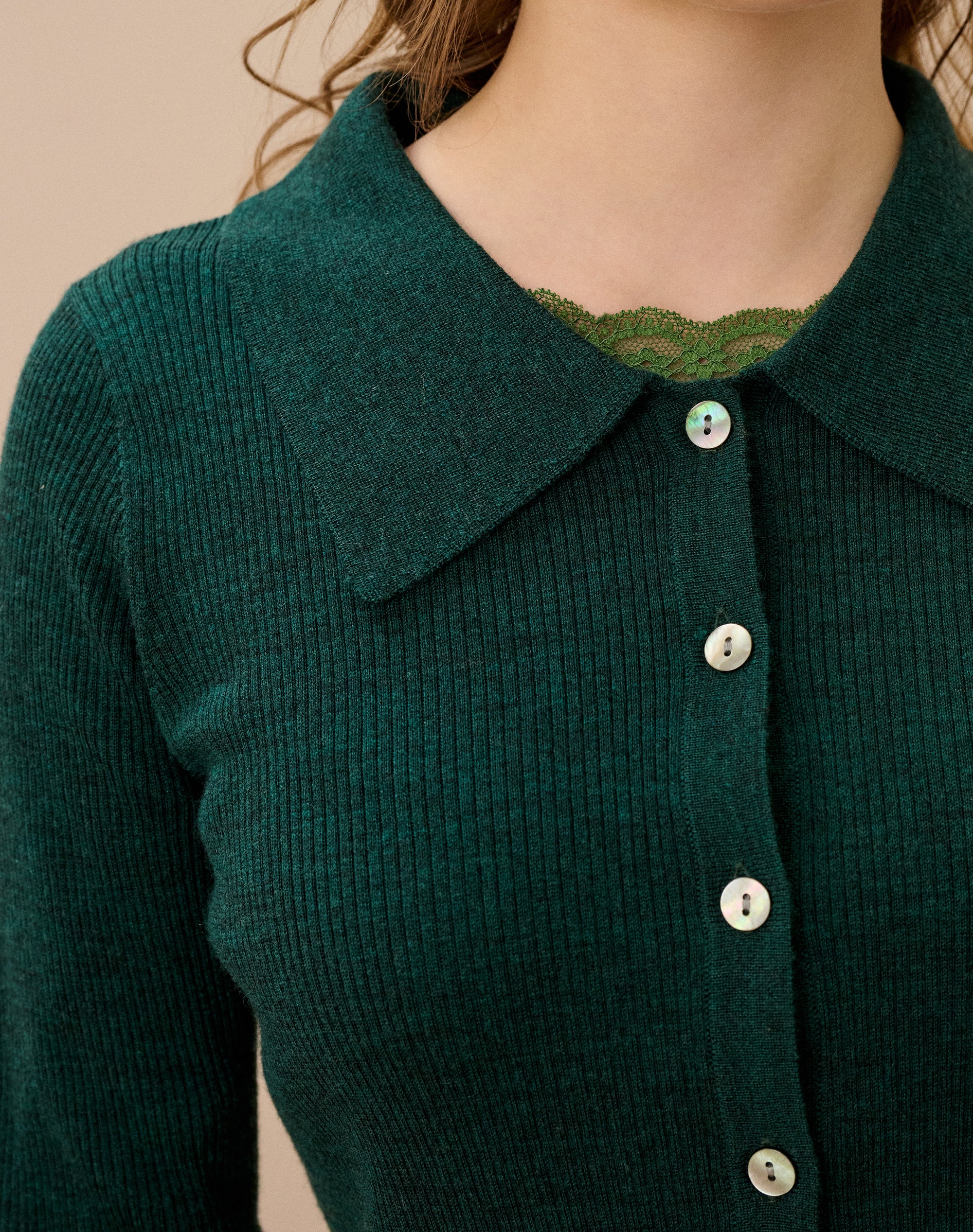 Merino Ribbed Cardigan