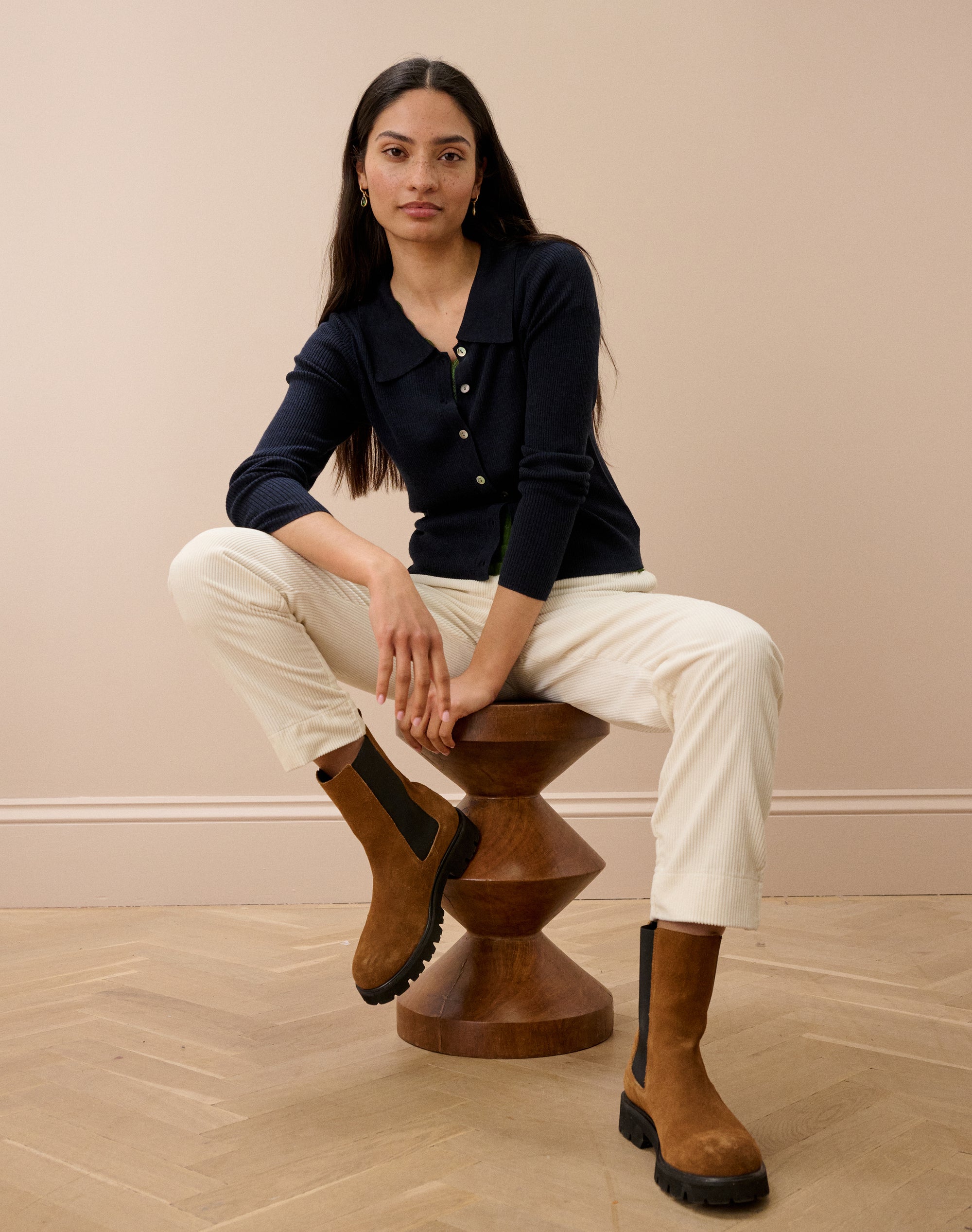 Merino Ribbed Cardigan