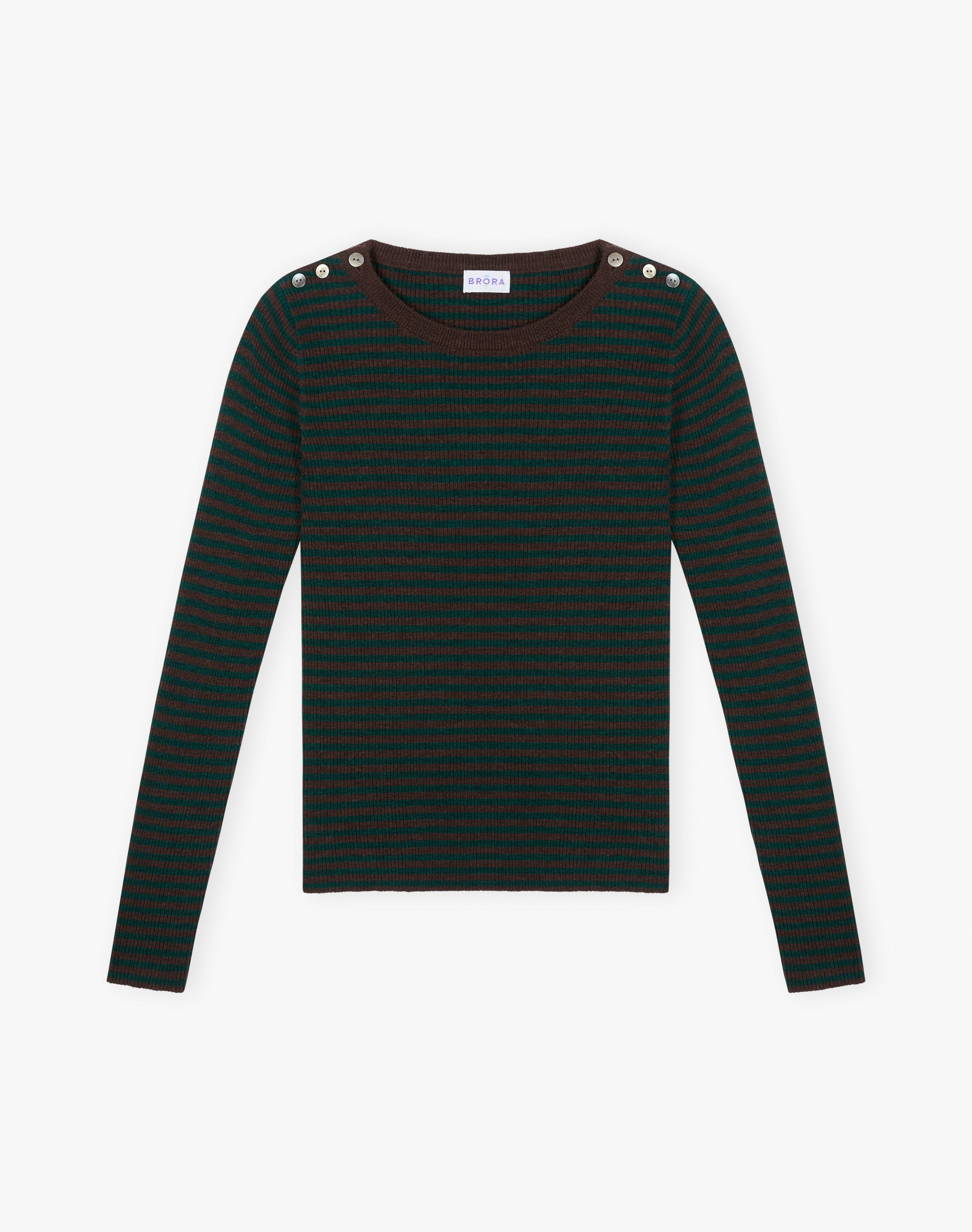 Merino Stripe Ribbed Jumper
