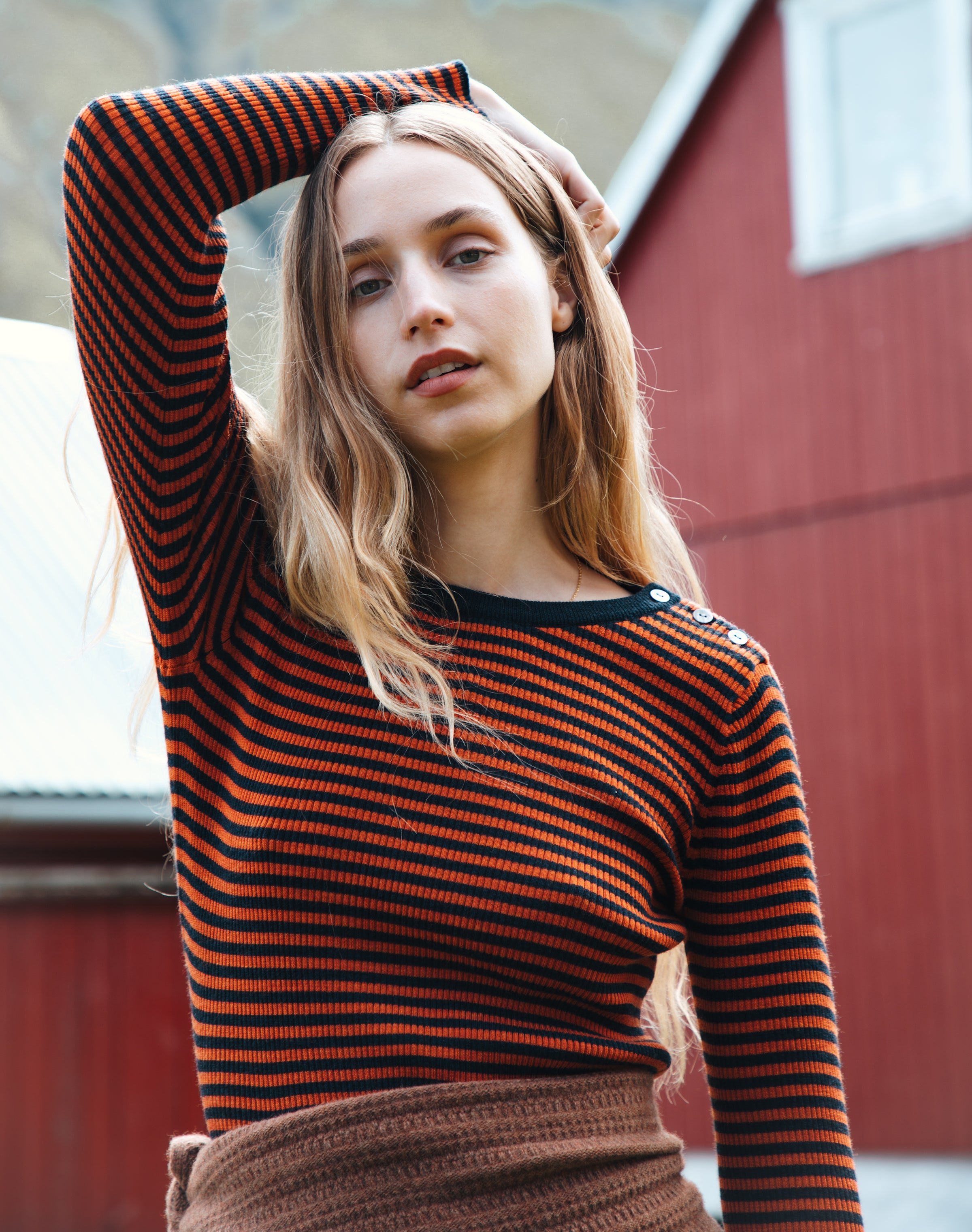 Merino Stripe Ribbed Jumper