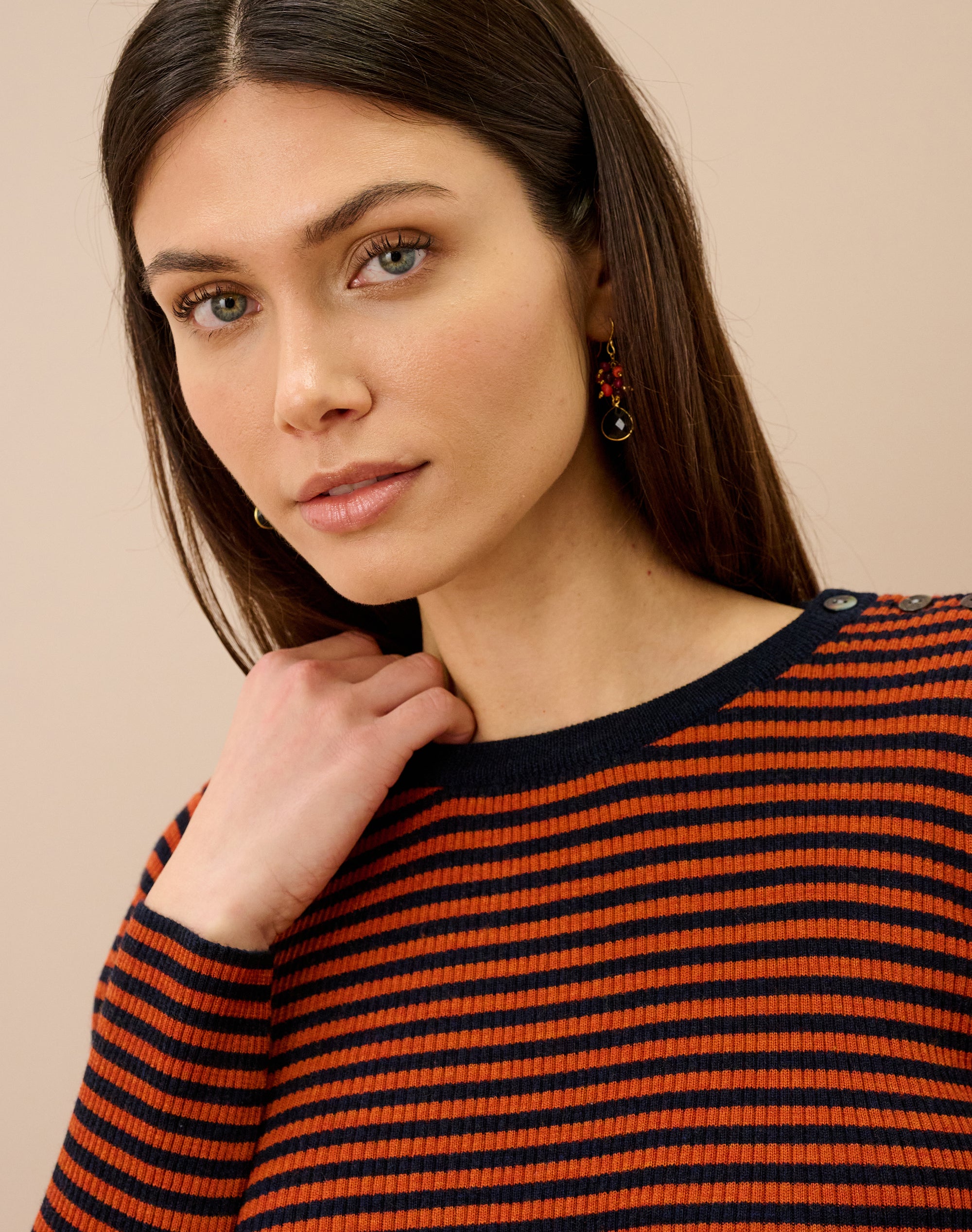 Merino Stripe Ribbed Jumper