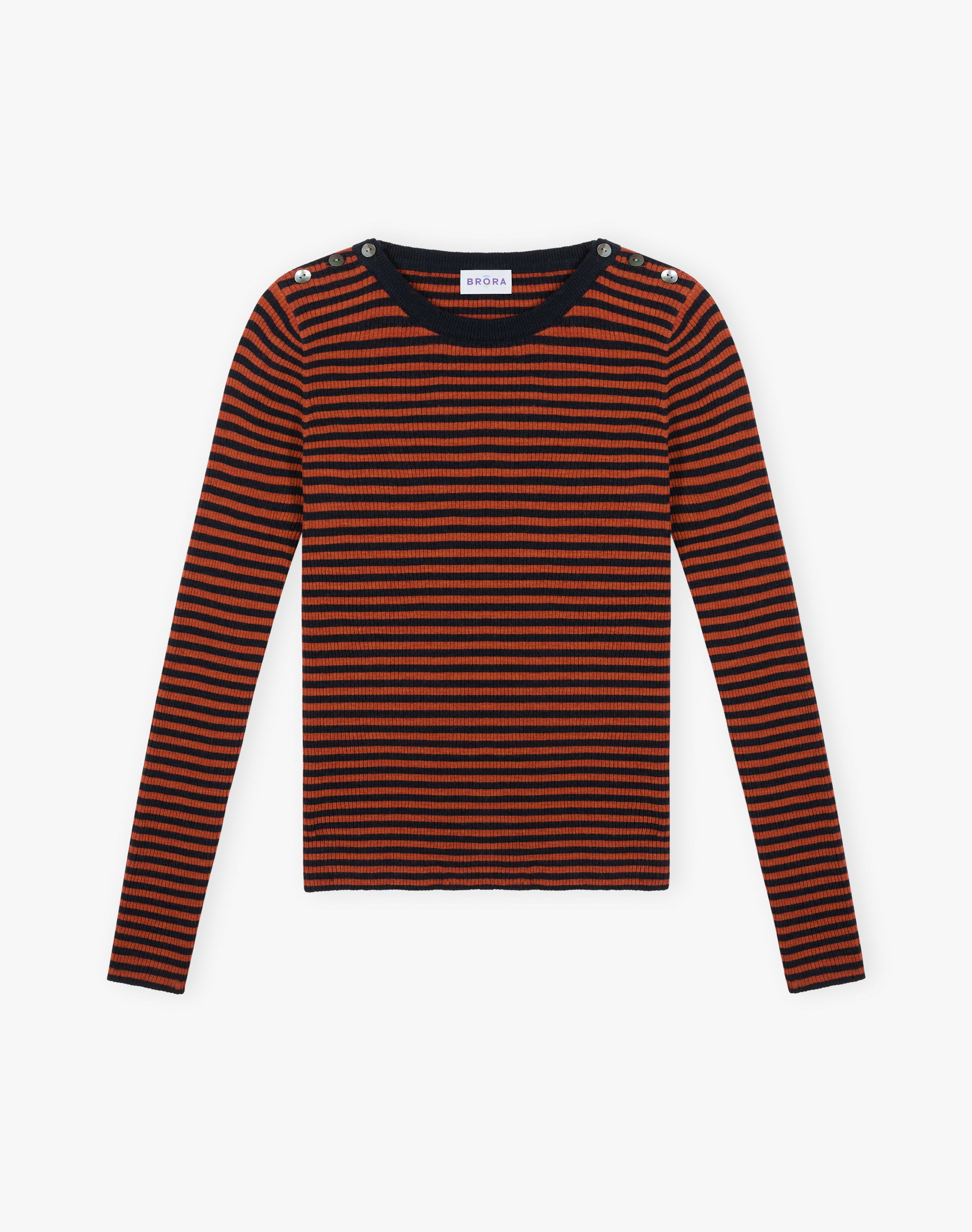Merino Stripe Ribbed Jumper