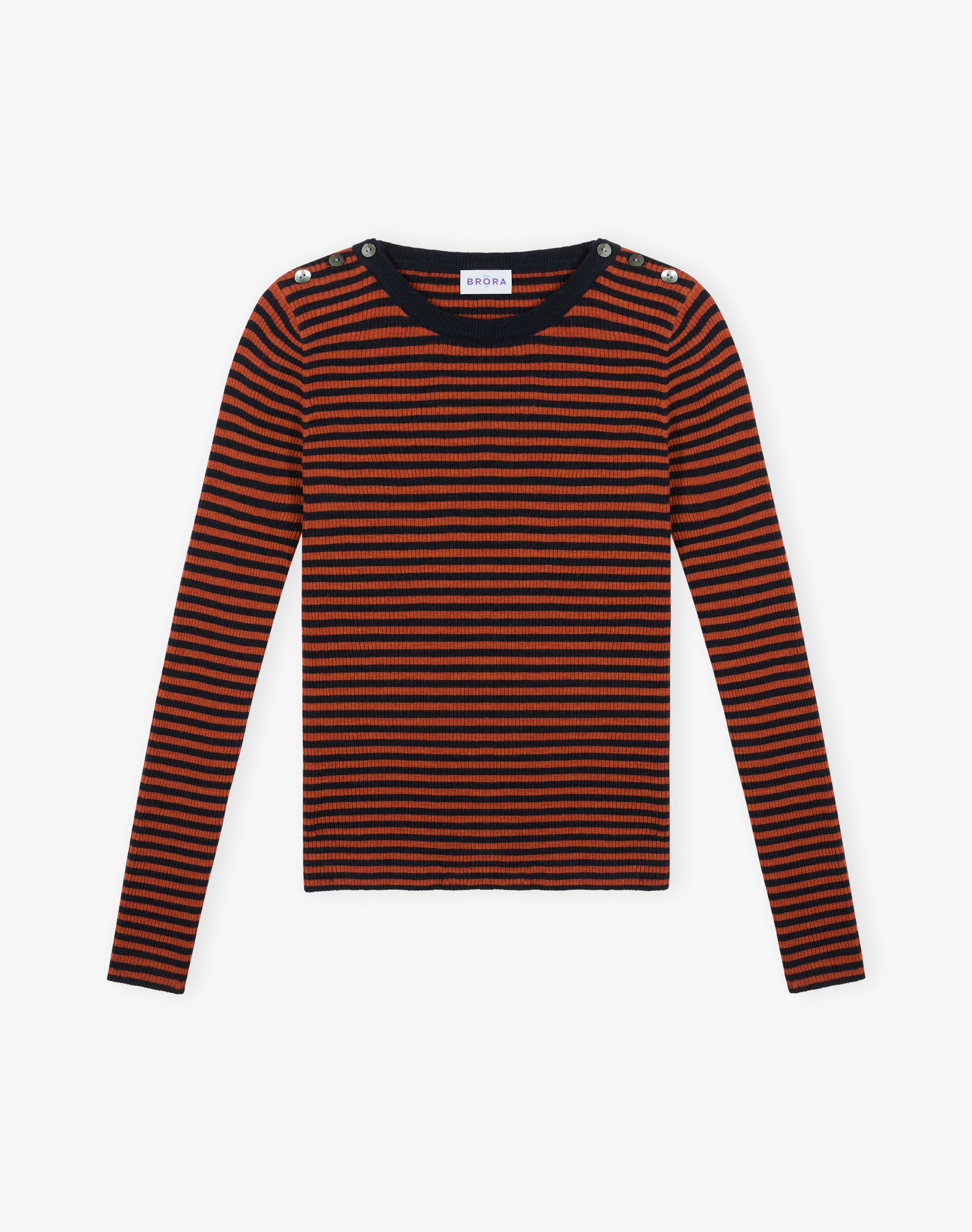 Merino Stripe Ribbed Jumper