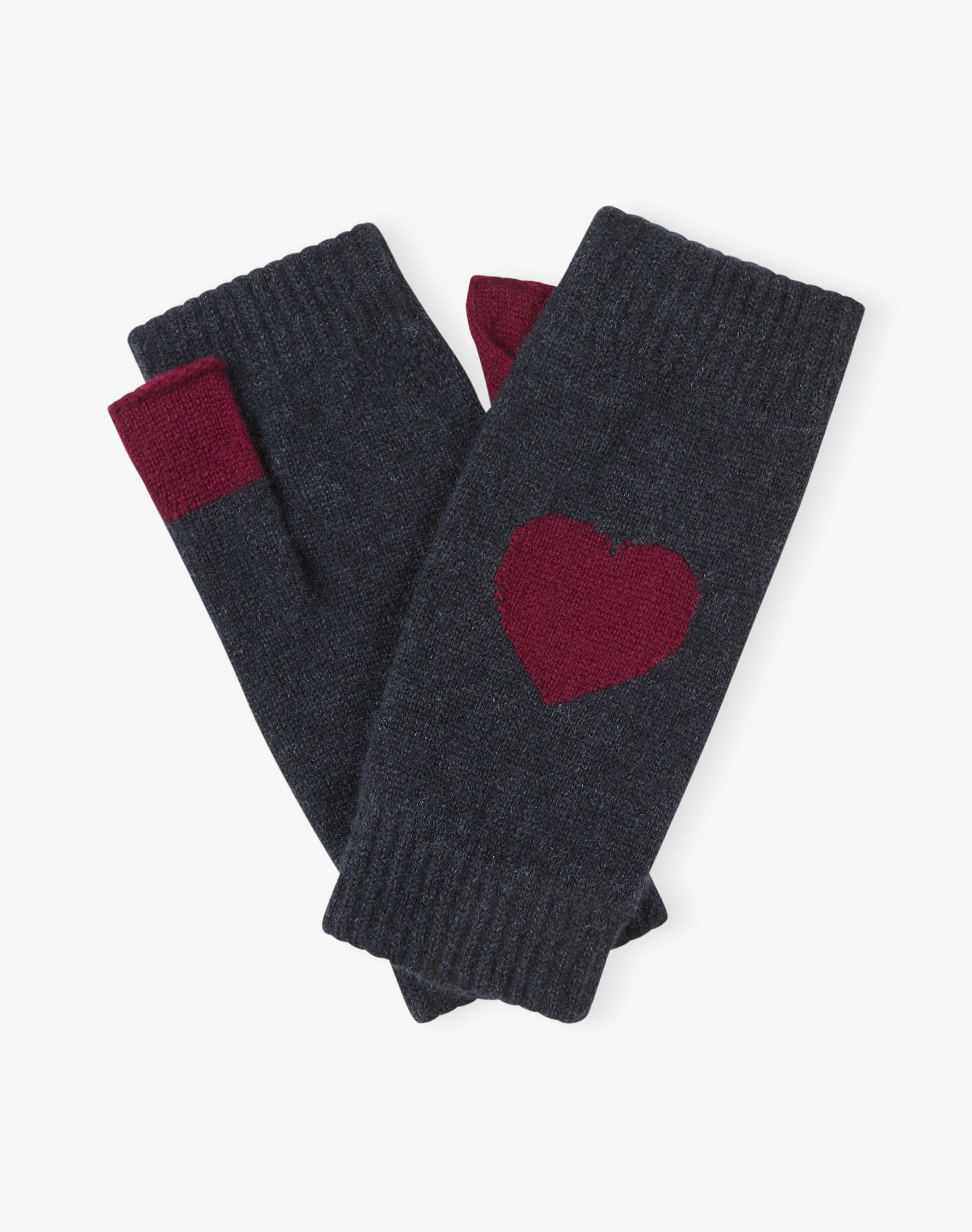 Women's Cashmere Heart Wristwarmers