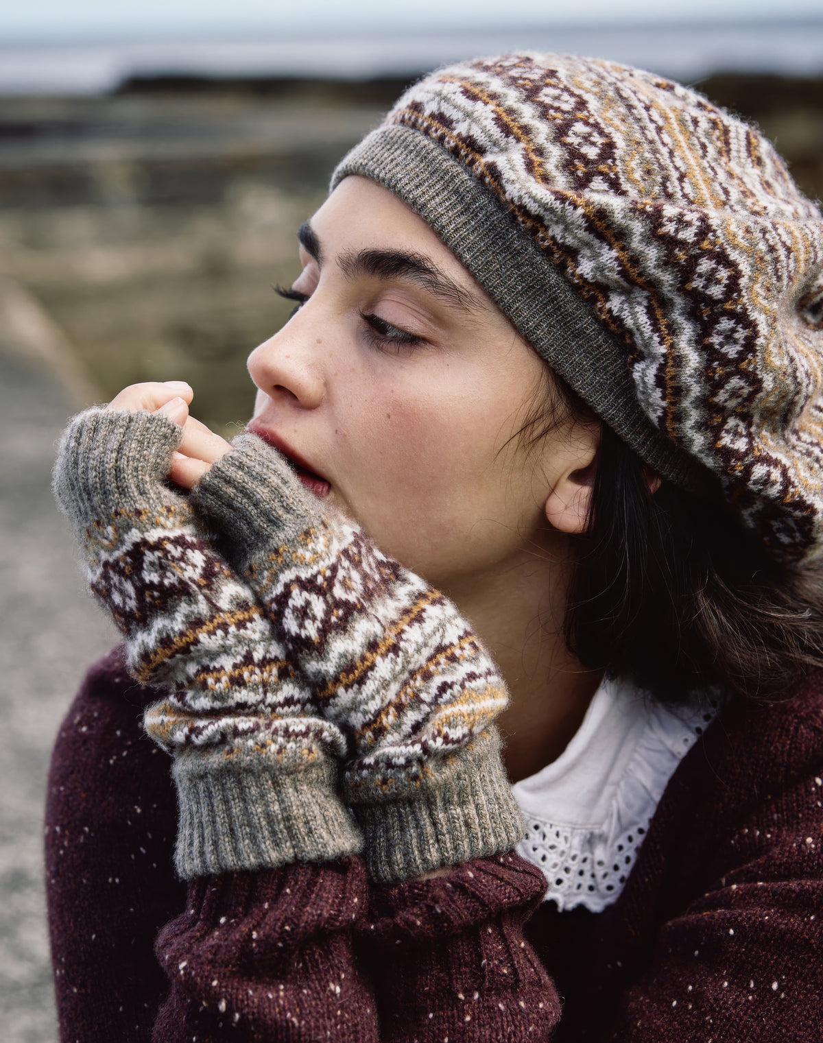 Women's Cashmere Fair Isle Wristwarmers