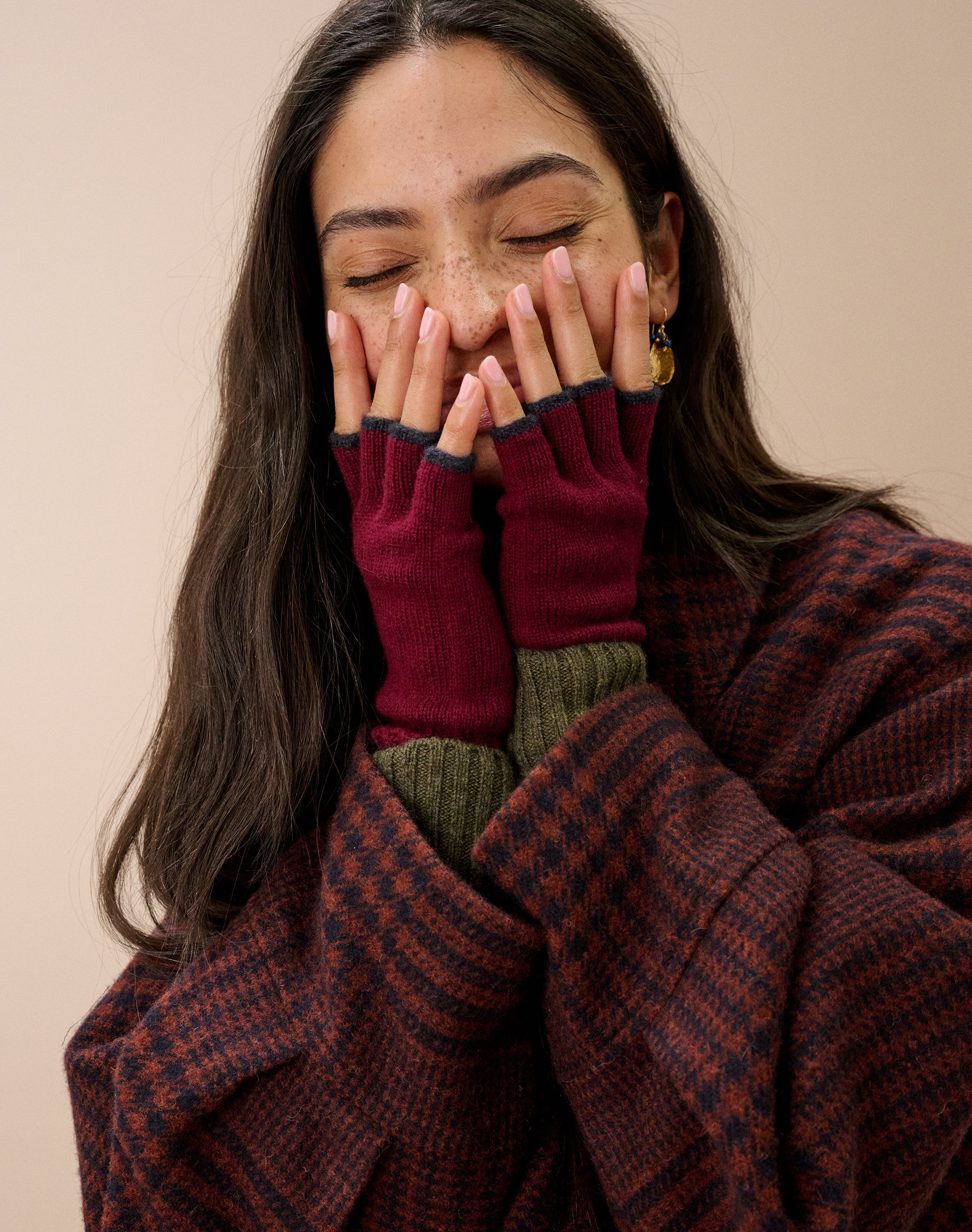 Women's Cashmere Fingerless Gloves