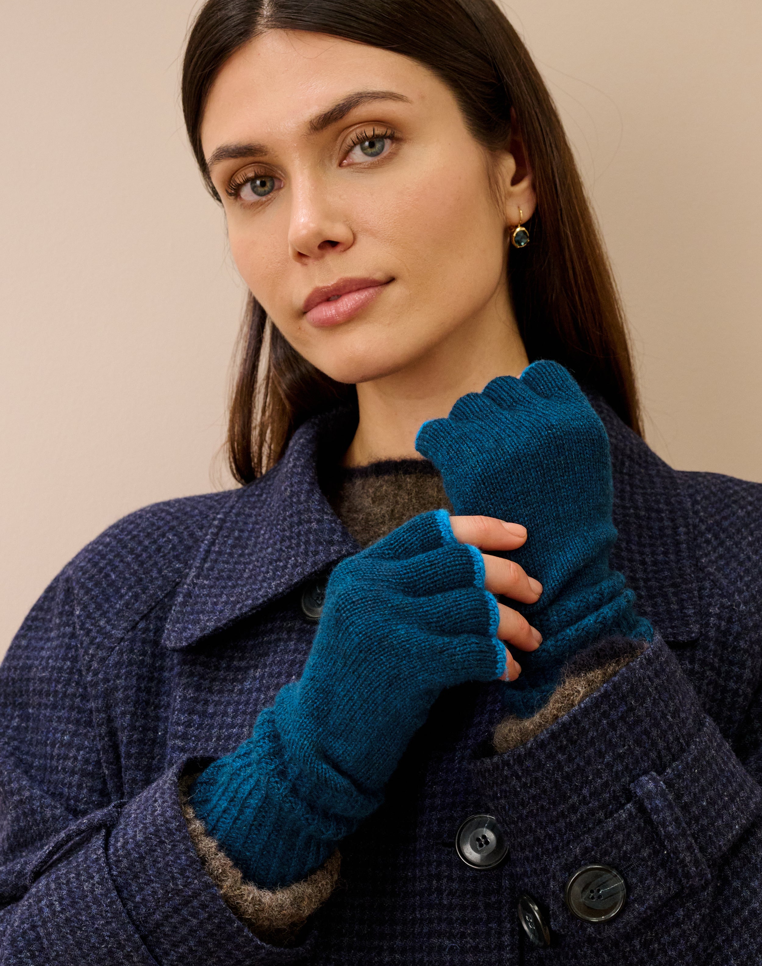 Women's Cashmere Fingerless Gloves