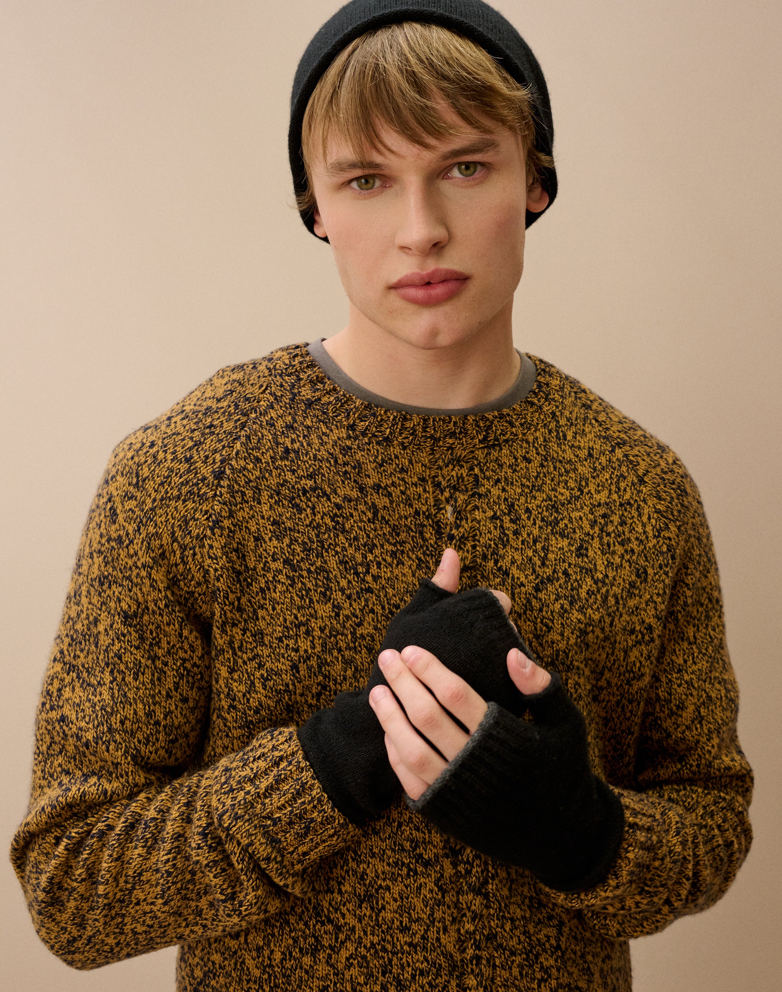 Men's Cashmere Tipped Wristwarmers