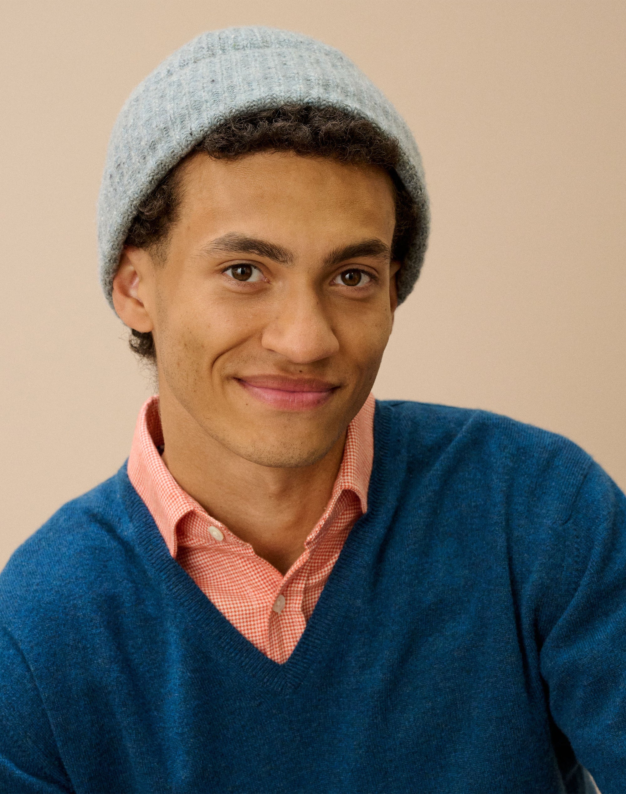 Cashmere Donegal Ribbed Hat
