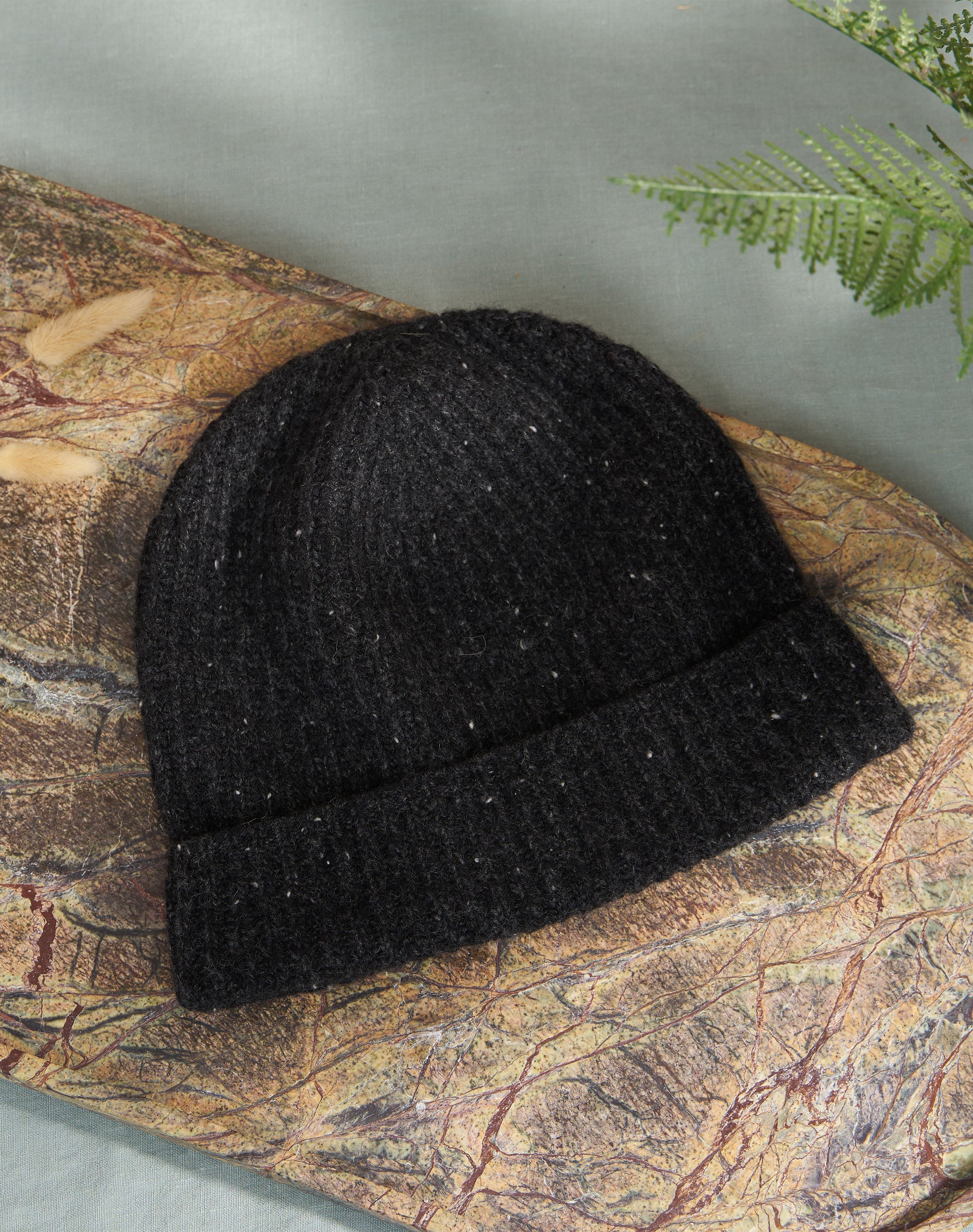 Cashmere Donegal Ribbed Hat