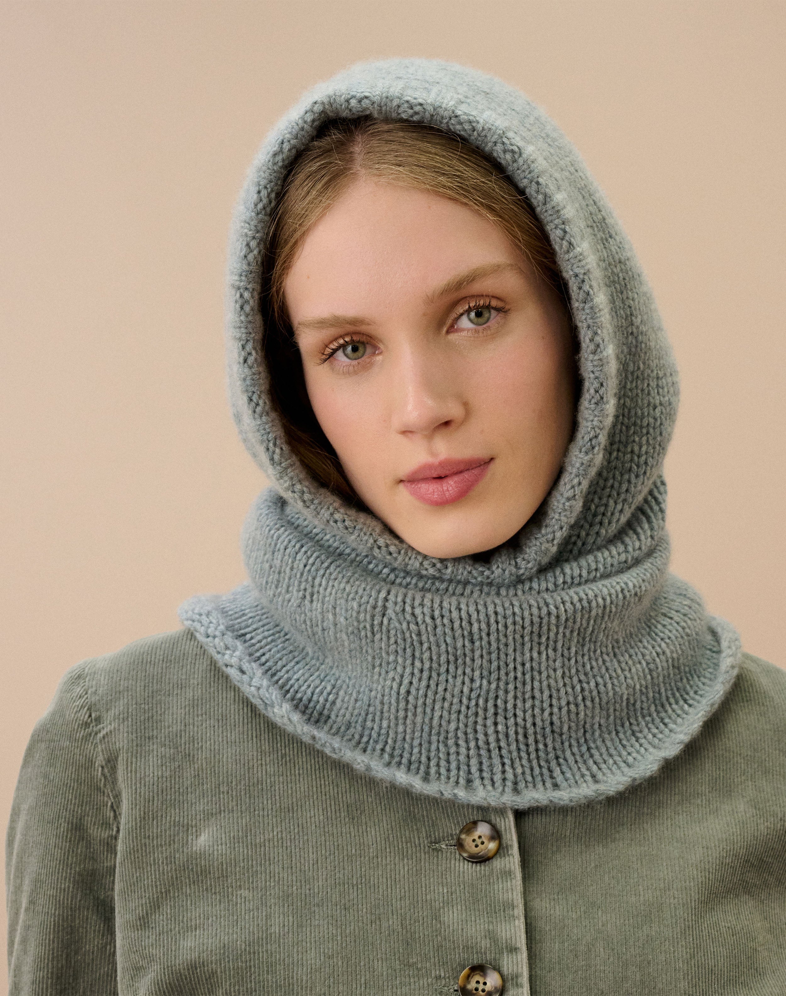 Cashmere Luxe Knit Hooded Snood