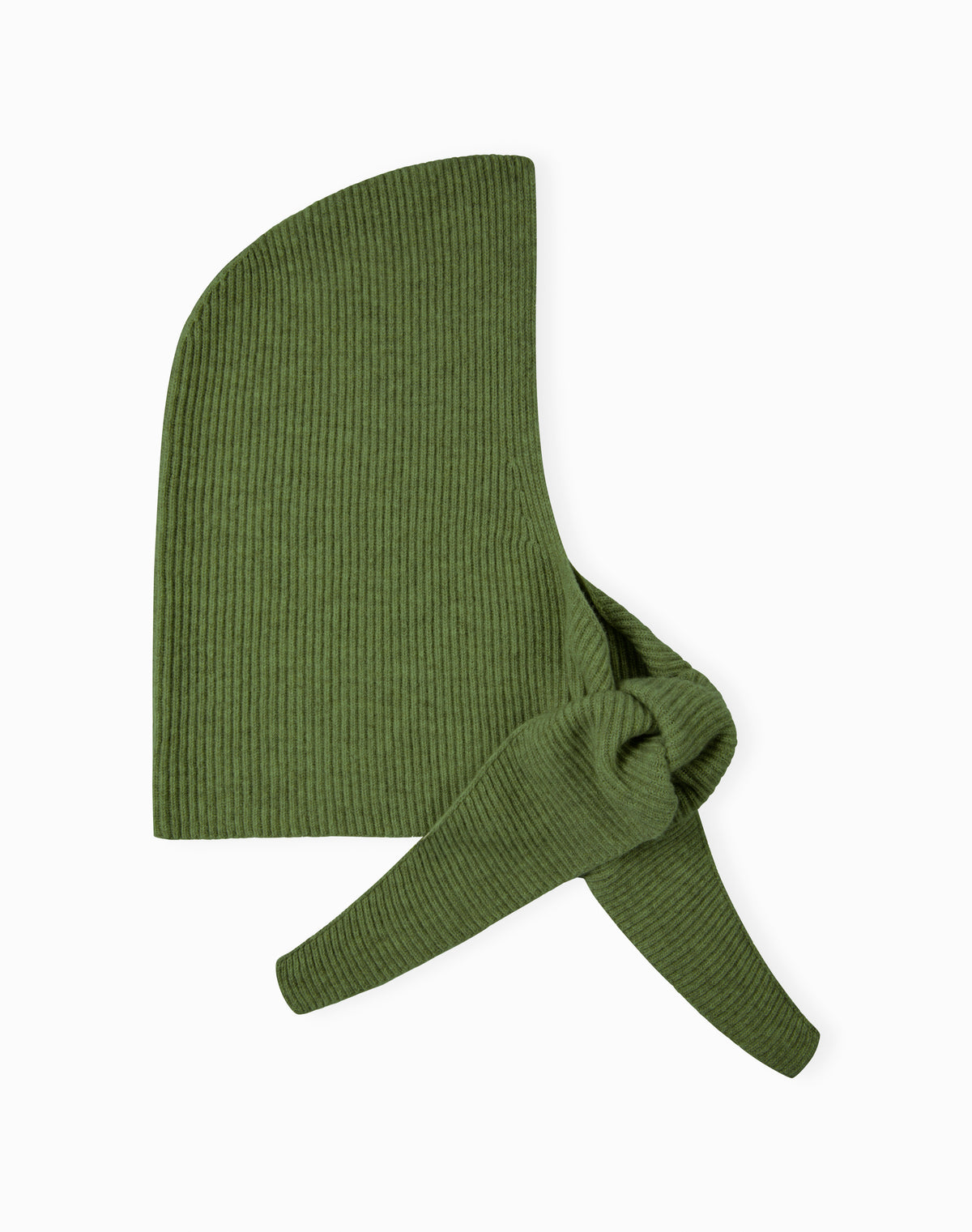 Cashmere Ribbed Hooded Scarf