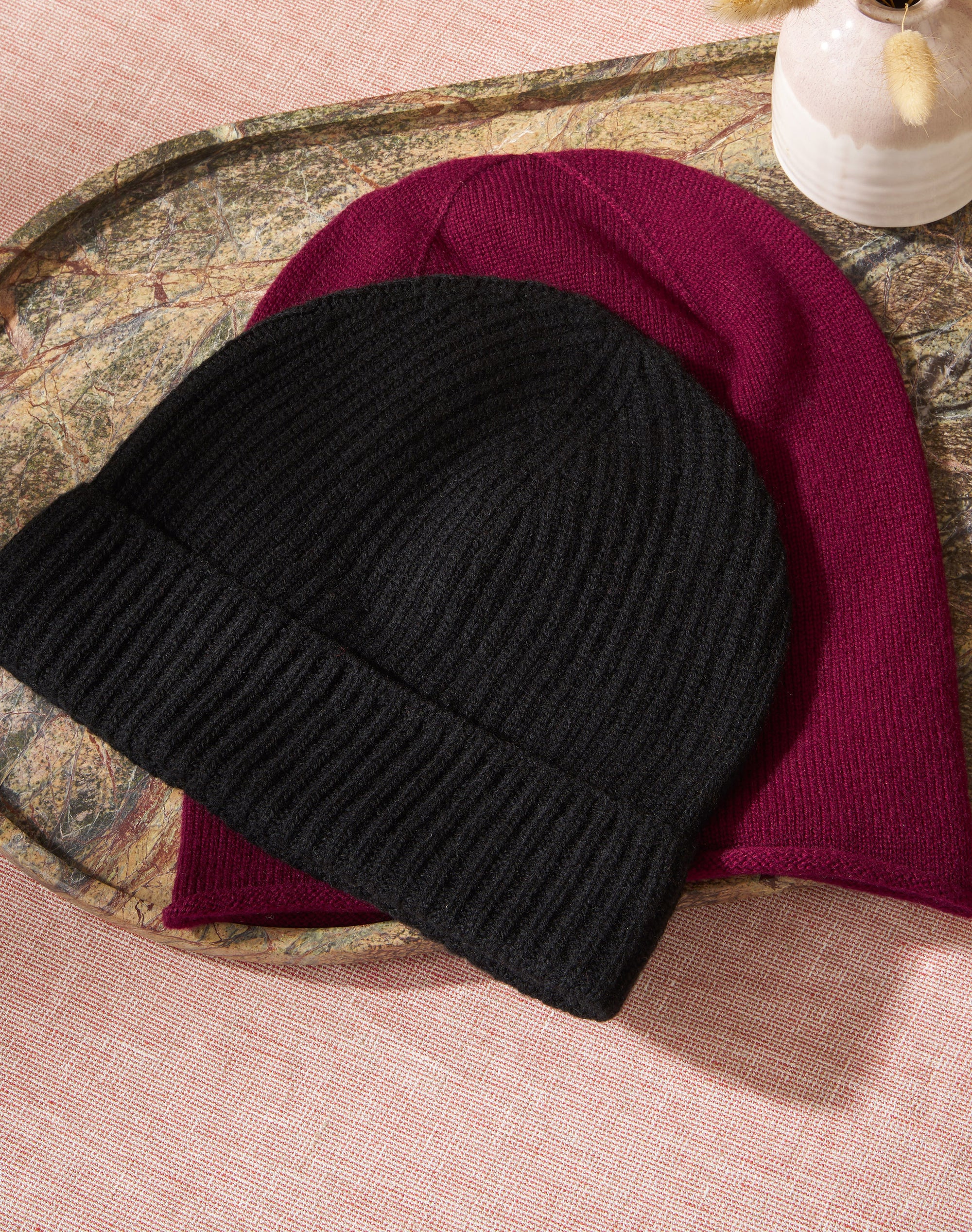 Cashmere Ribbed Hat