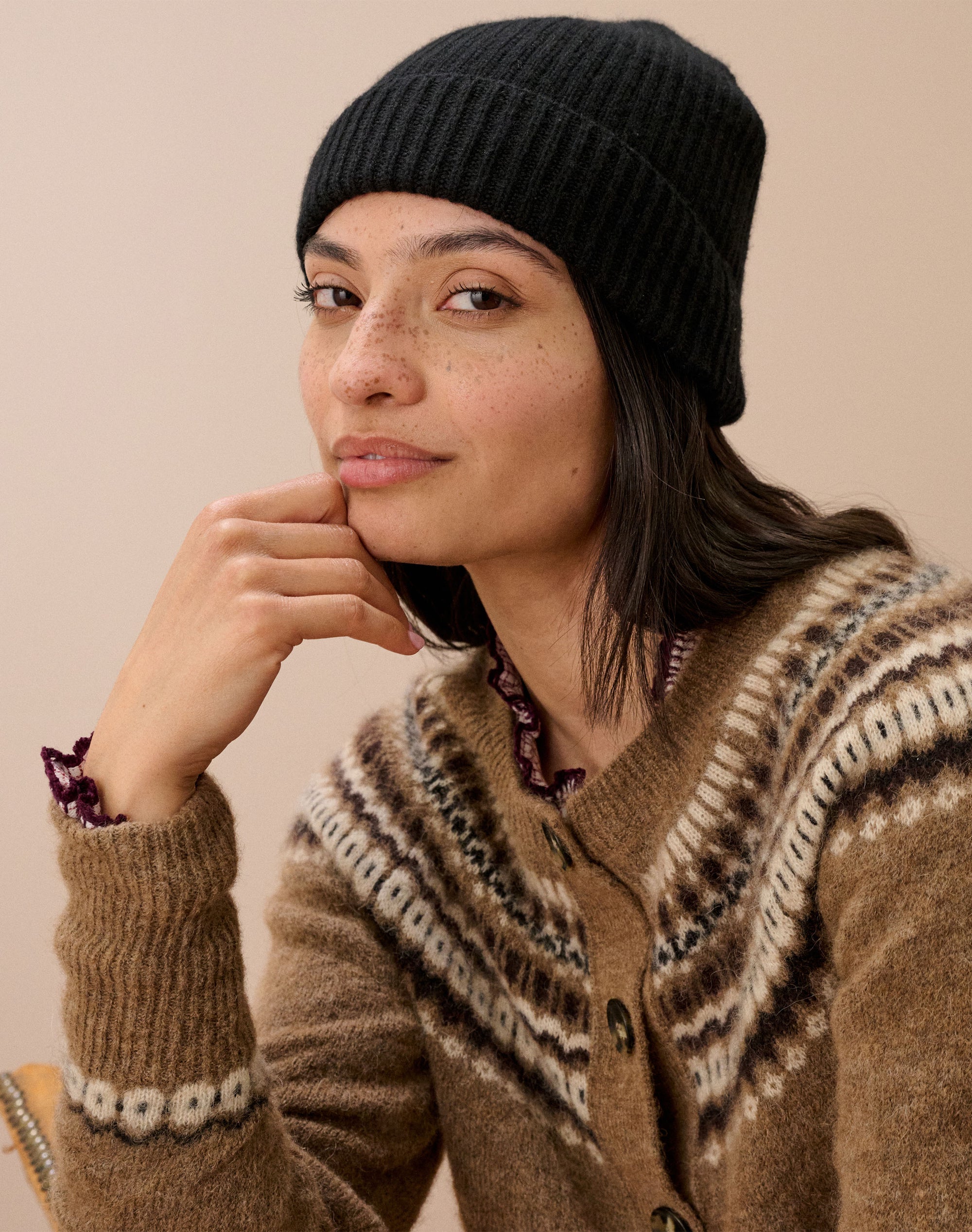 Cashmere Ribbed Hat