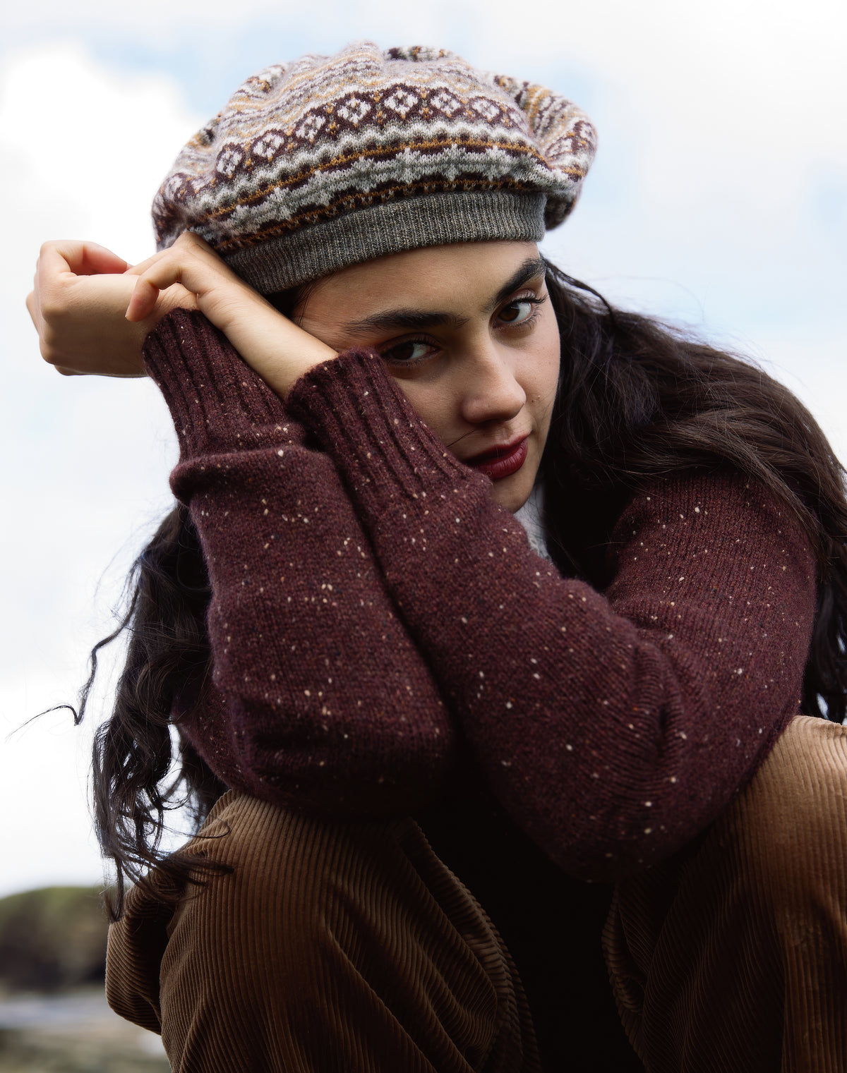Cashmere Fair Isle Beret