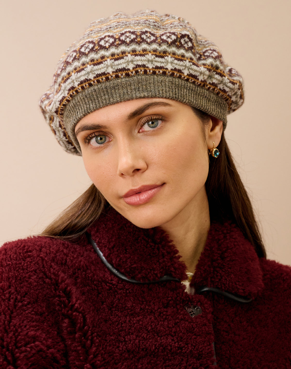 Cashmere Fair Isle Beret