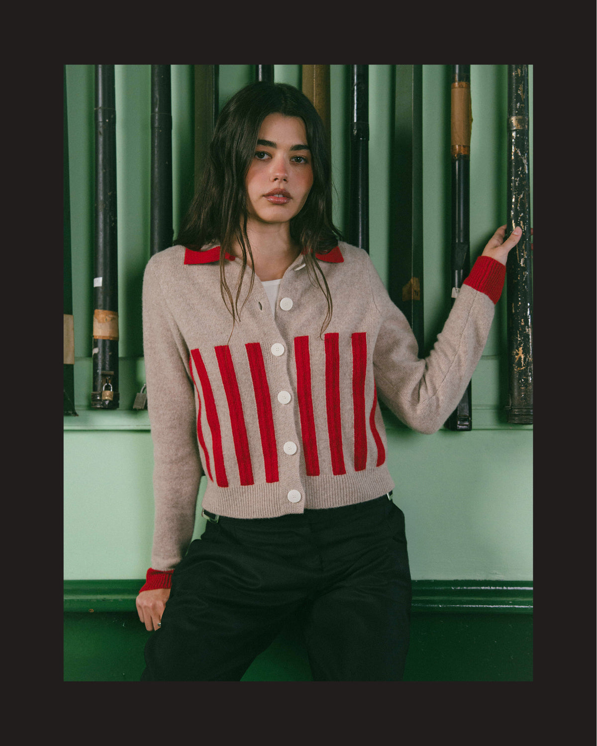 The Block Stripe Cardigan