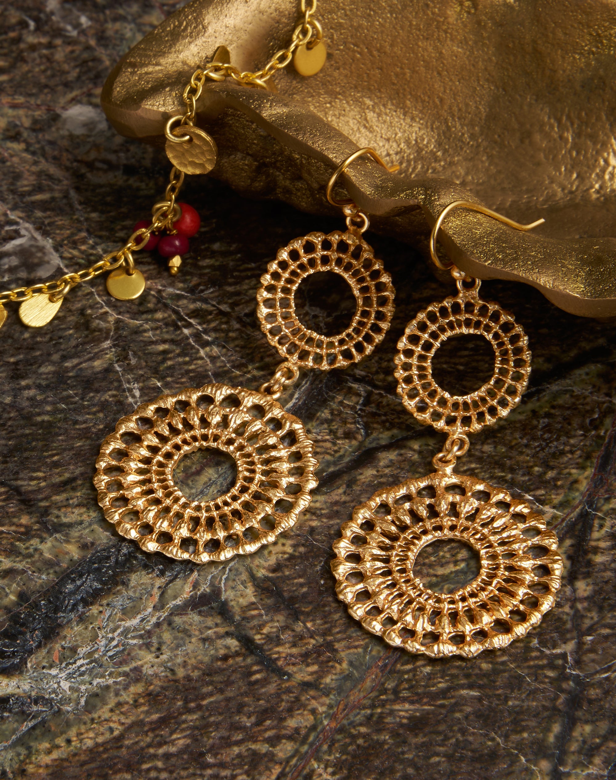 Gold Charm Earrings