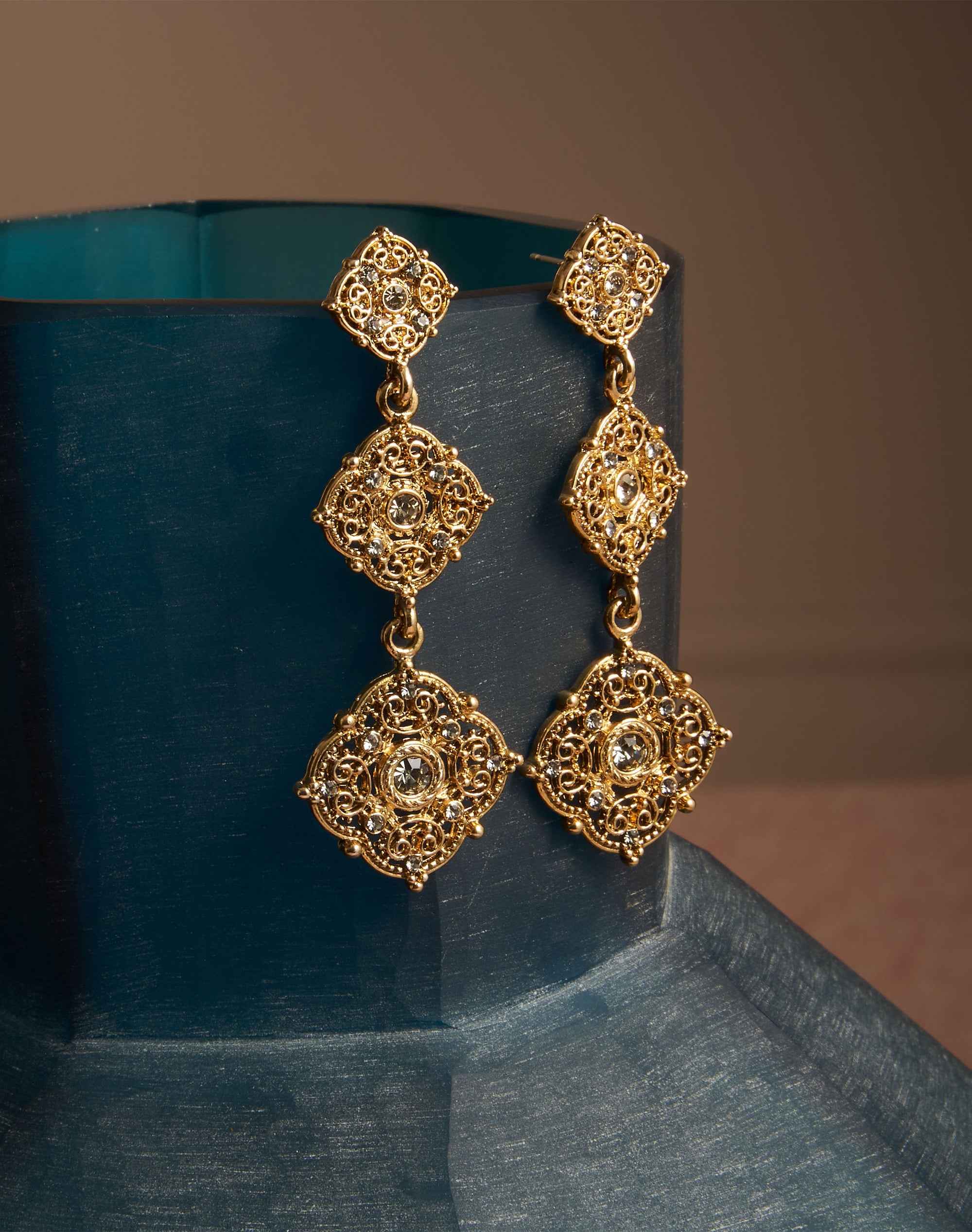 Antique Filigree Drop Earrings
