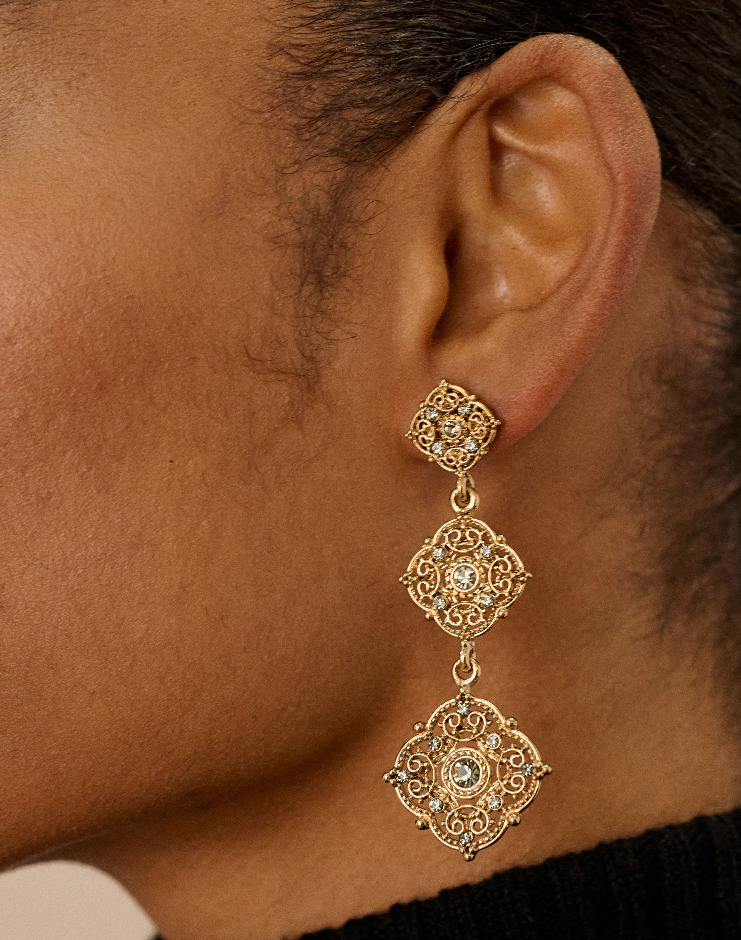 Antique Filigree Drop Earrings