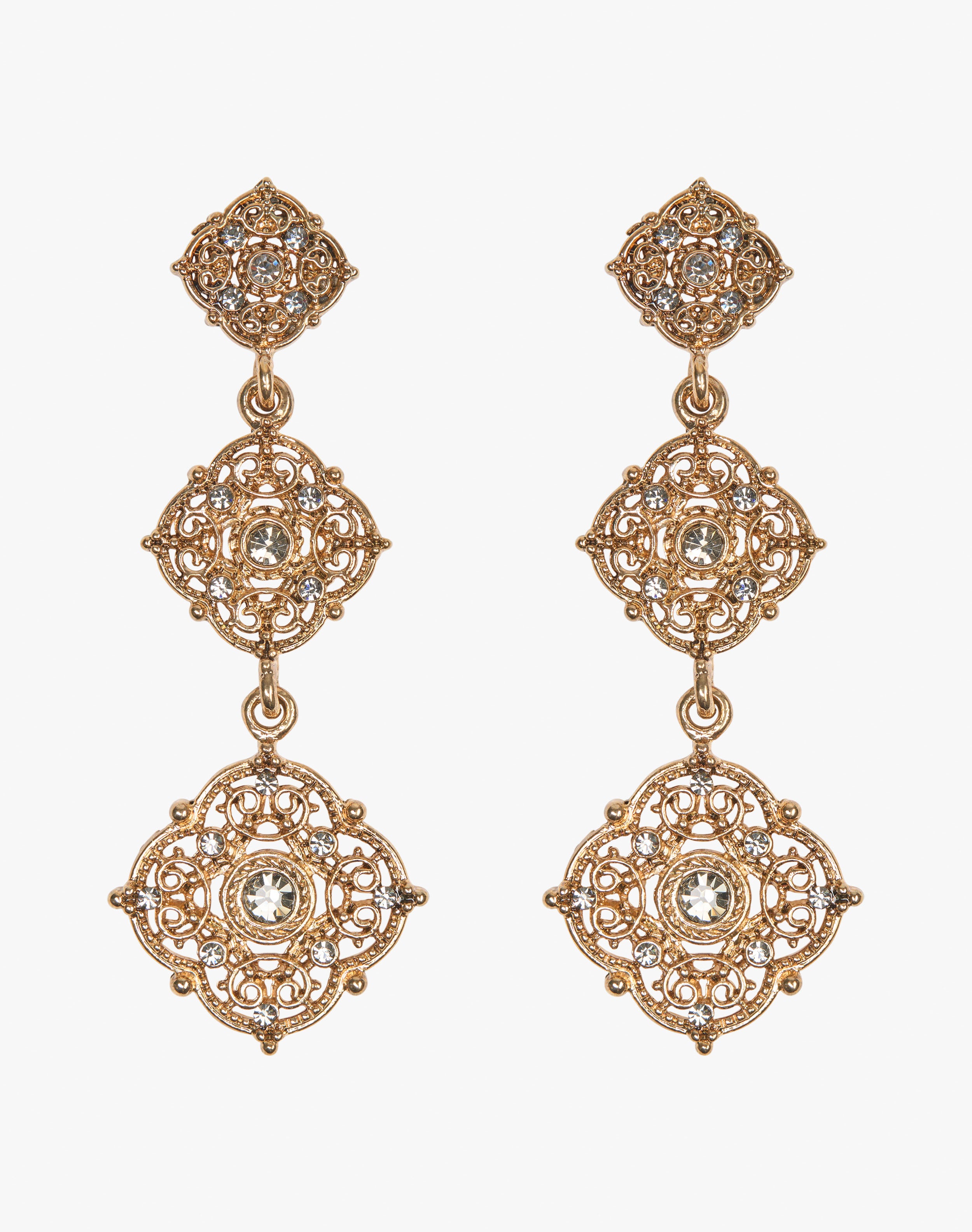 Antique Filigree Drop Earrings