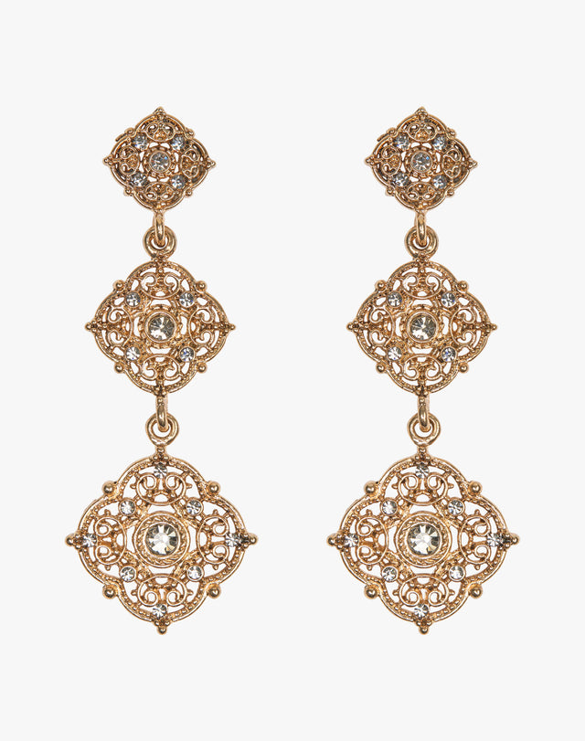Antique Filigree Drop Earrings