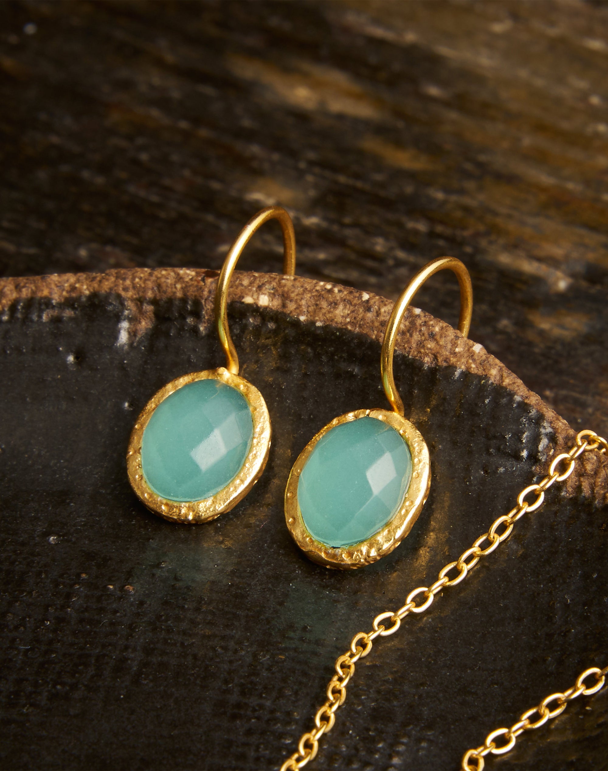 Faceted Pendant Earrings