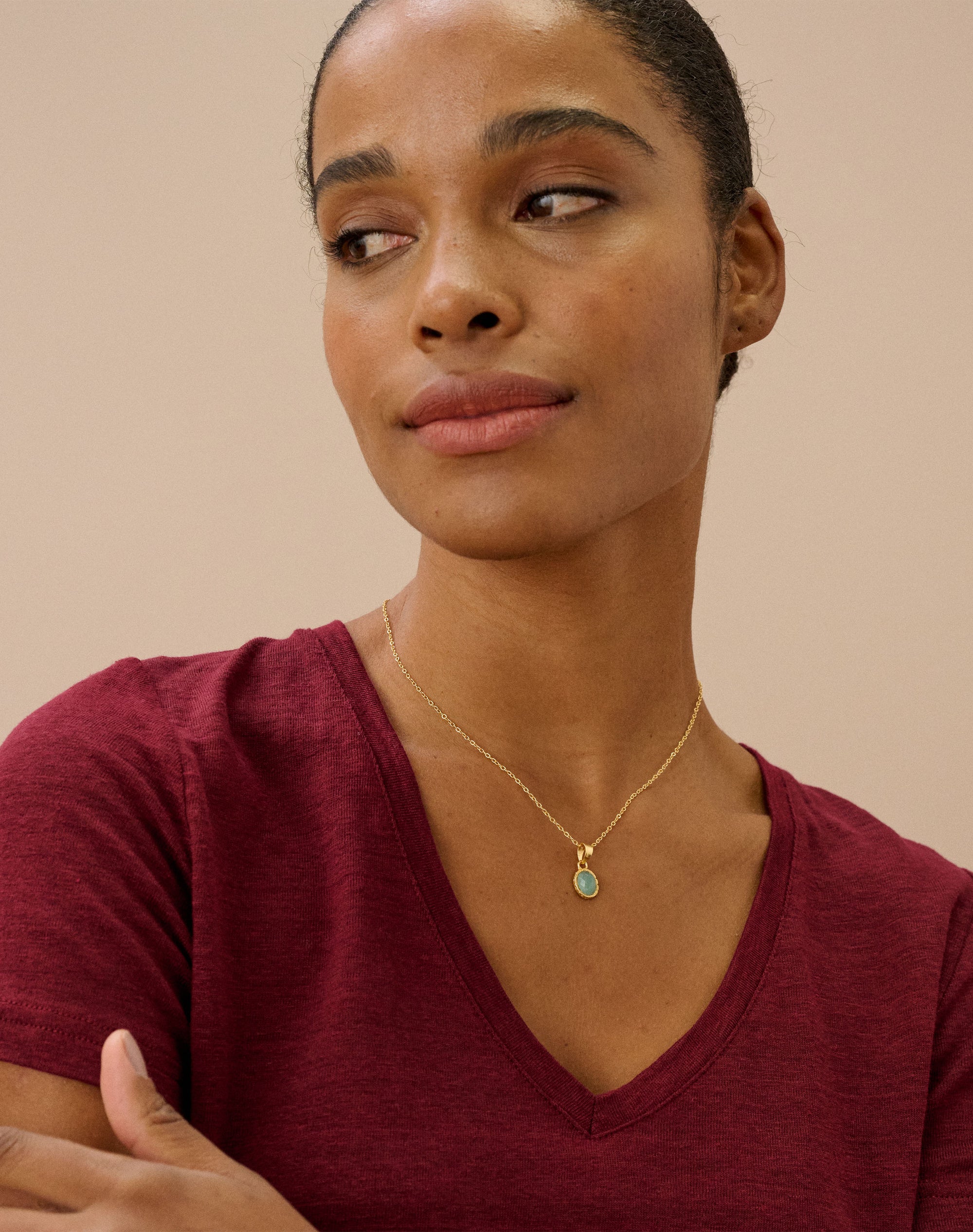 Faceted Pendant Necklace
