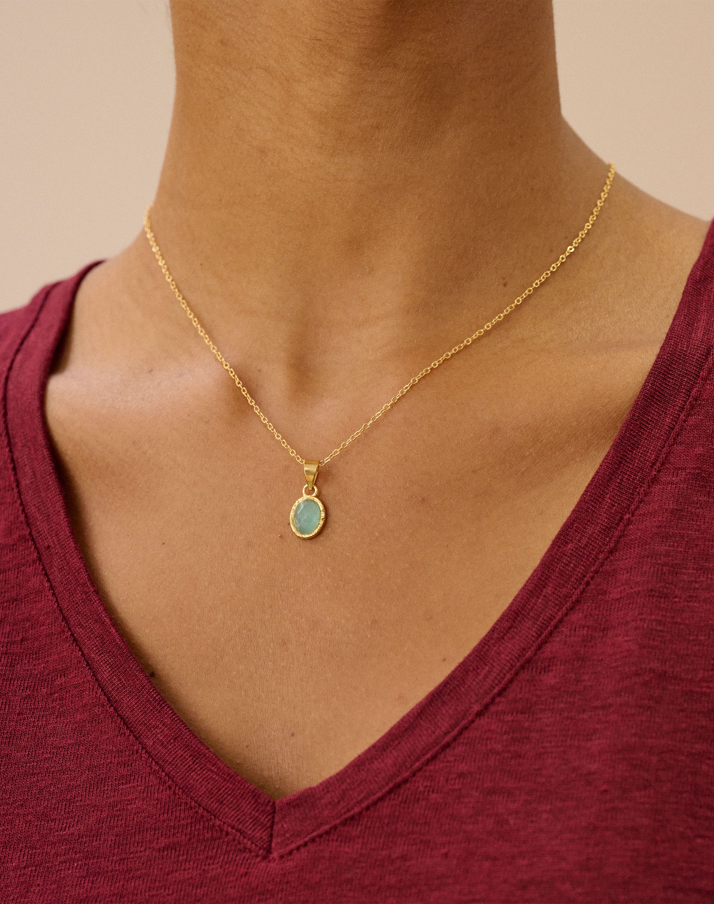 Faceted Pendant Necklace