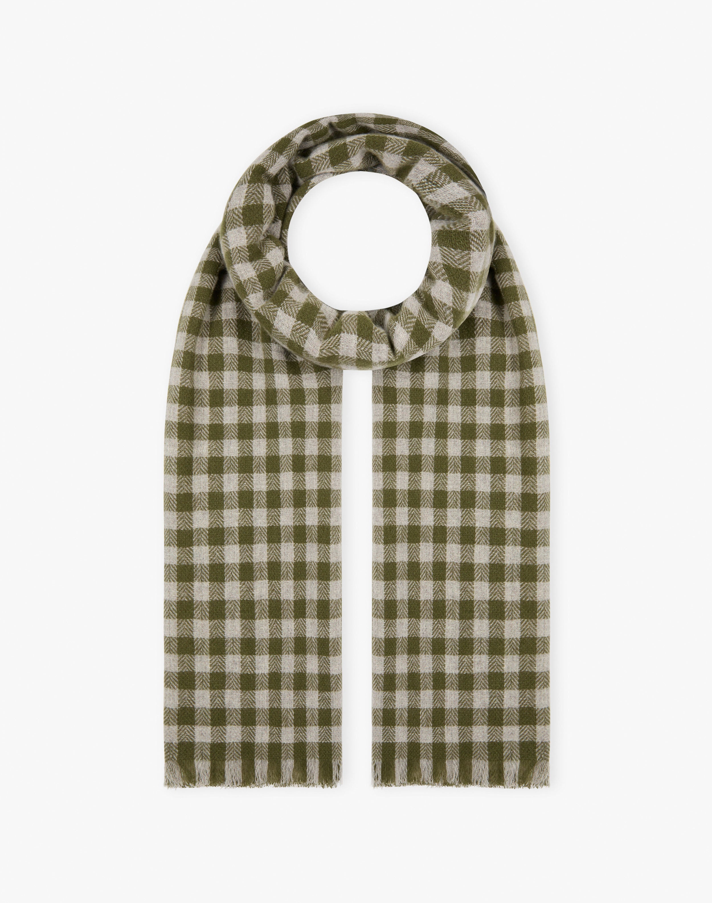 Cashmere Gingham Stole