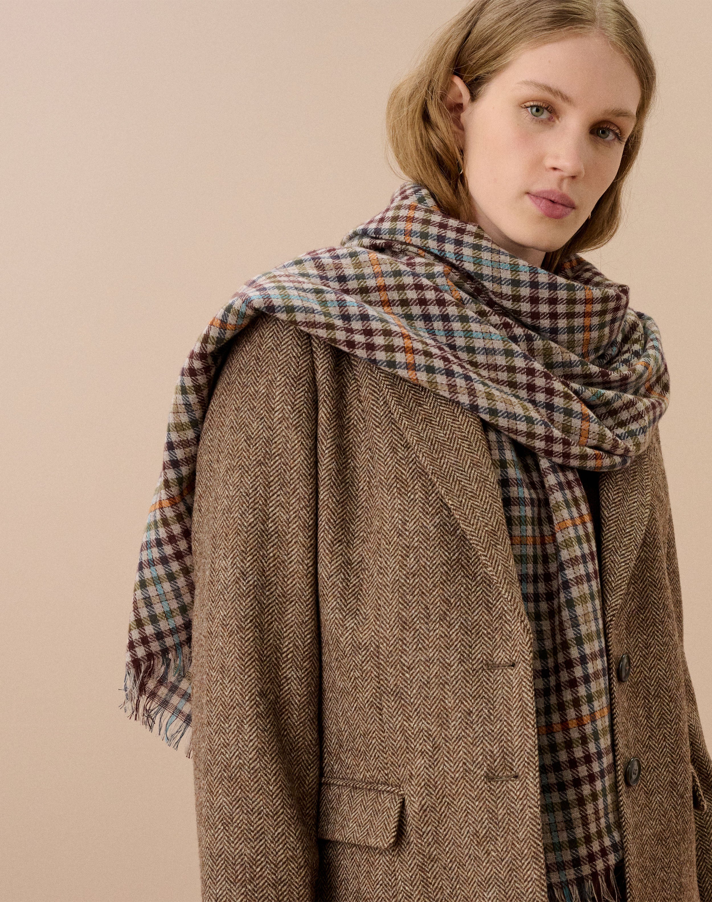 Cashmere Checked Chartouche