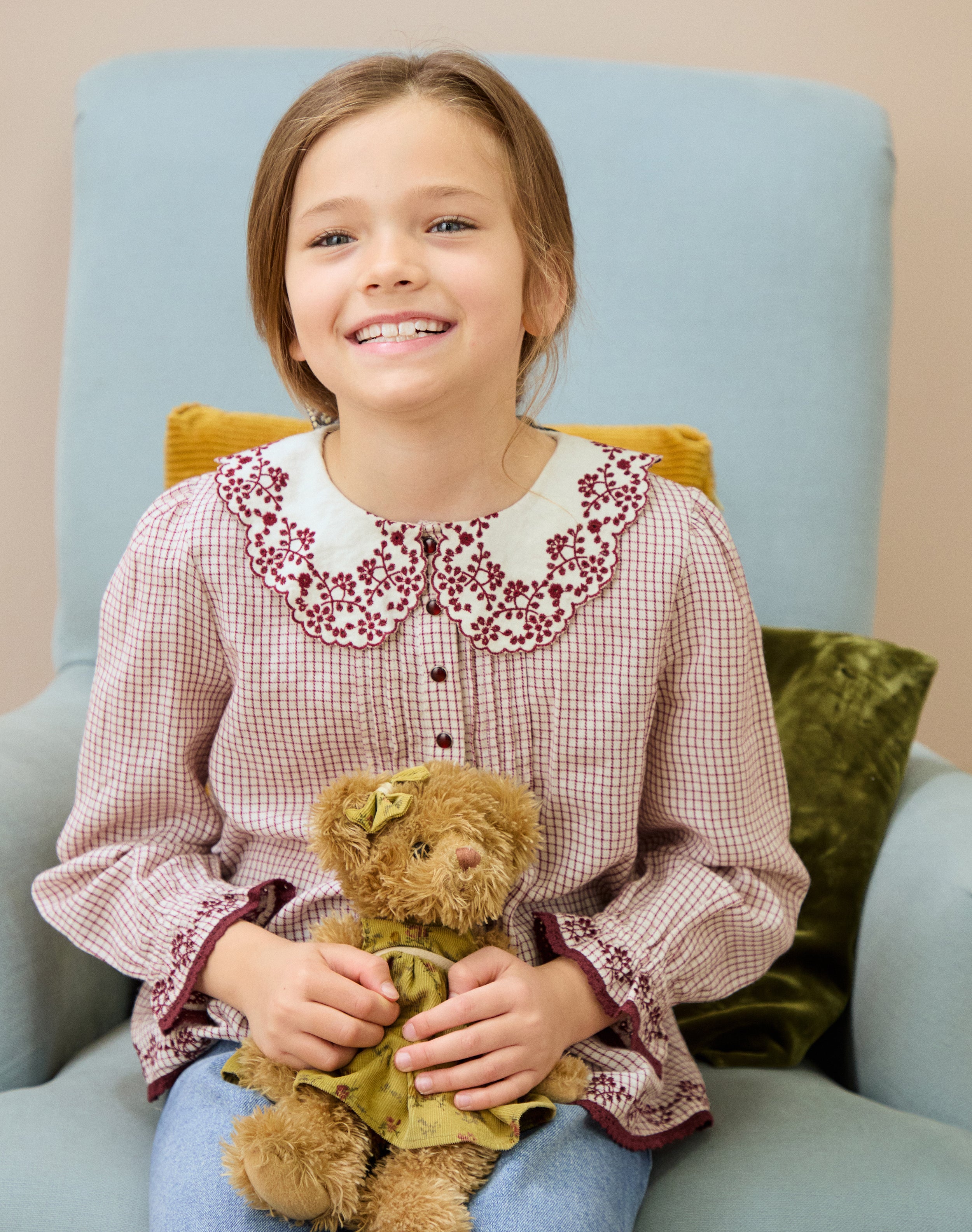 Brushed Cotton Broderie Anglaise Blouse