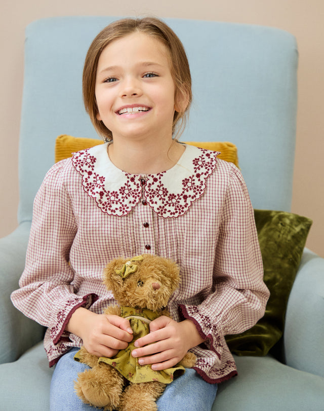 Brushed Cotton Broderie Anglaise Blouse