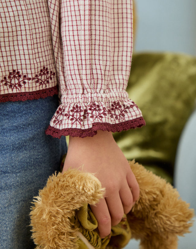 Brushed Cotton Broderie Anglaise Blouse