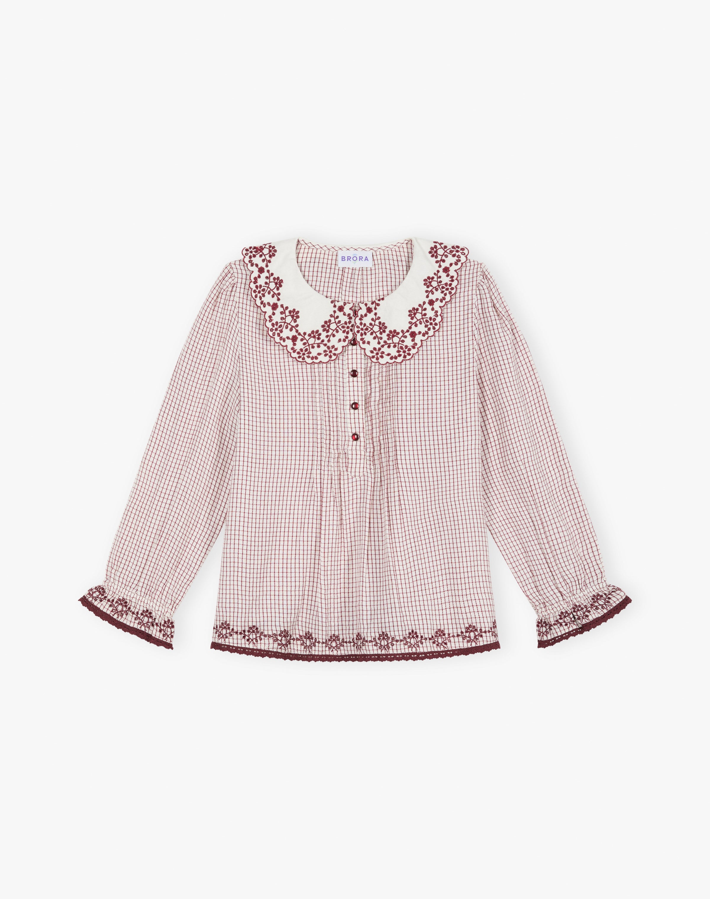 Brushed Cotton Broderie Anglaise Blouse